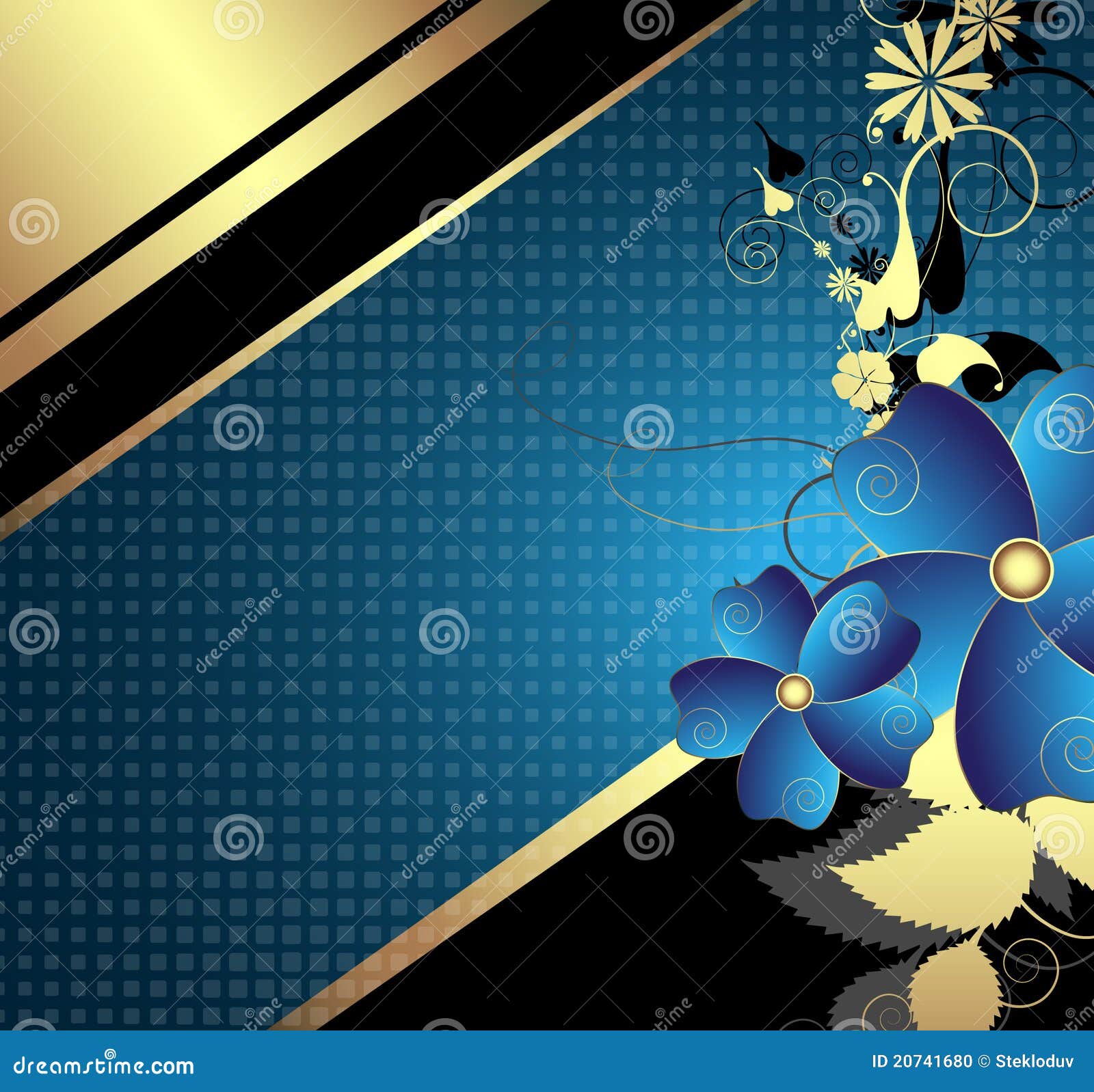 Striped floral background stock vector. Illustration of flourishes