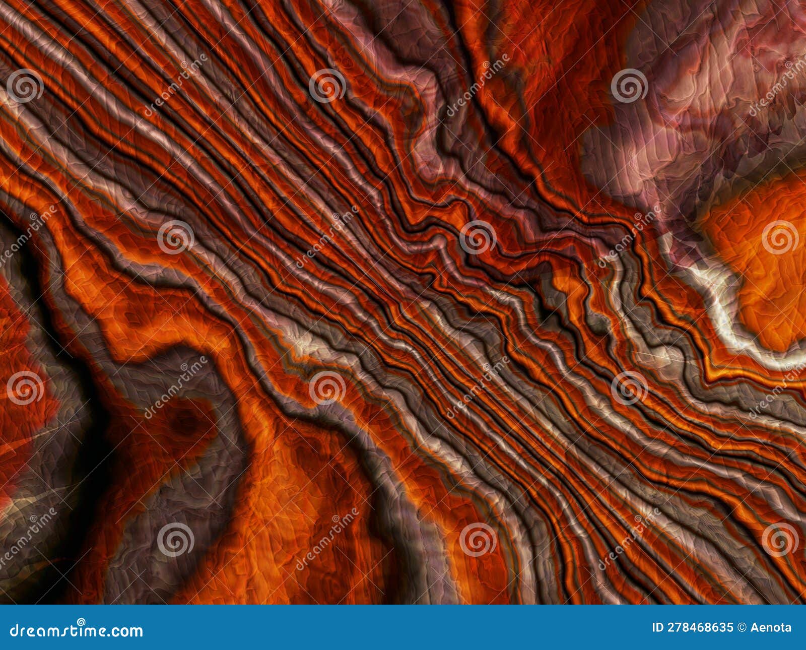 striped gem polished cross section surface