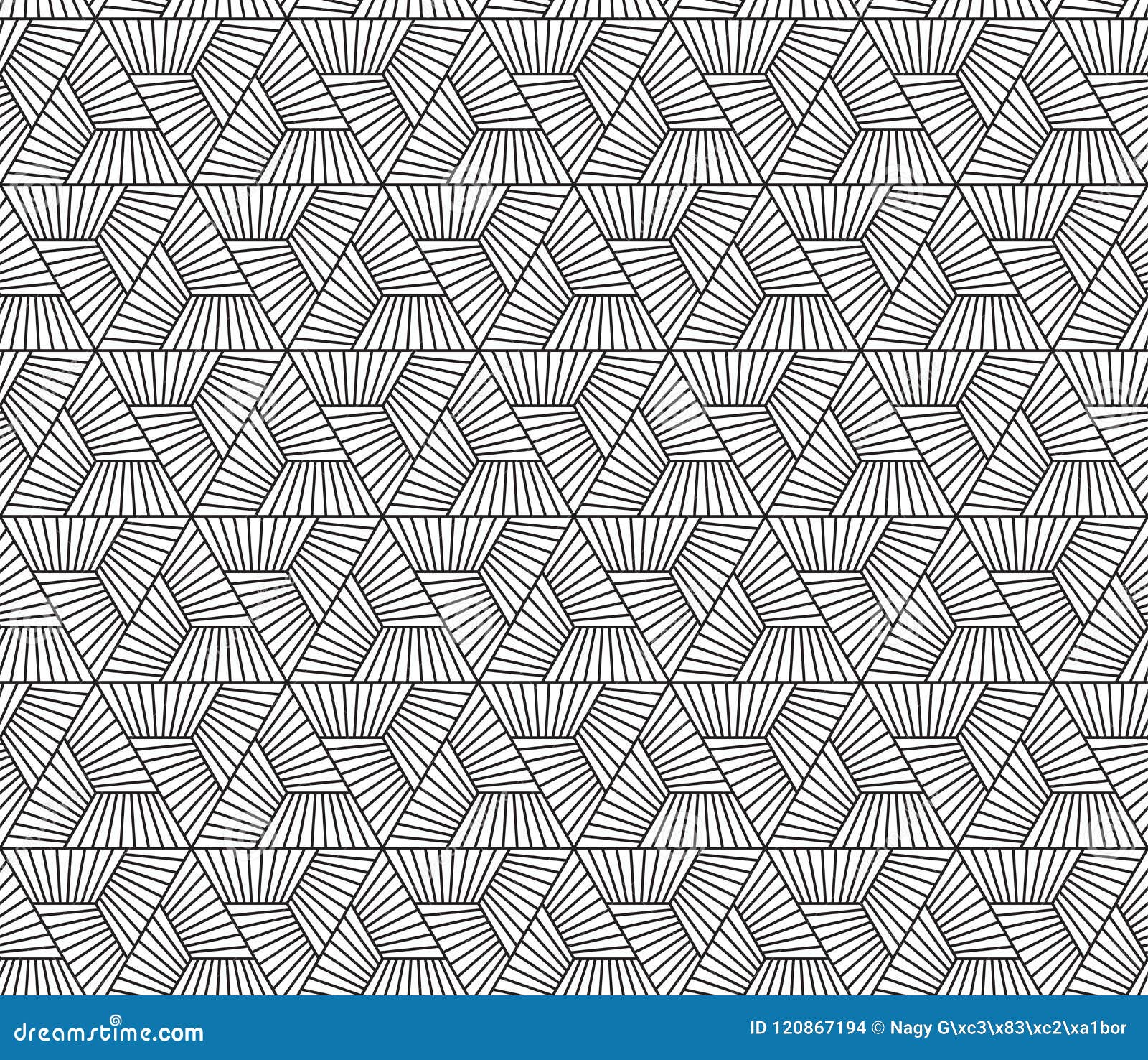 striped line in trinagle. geometric seamless  pattern
