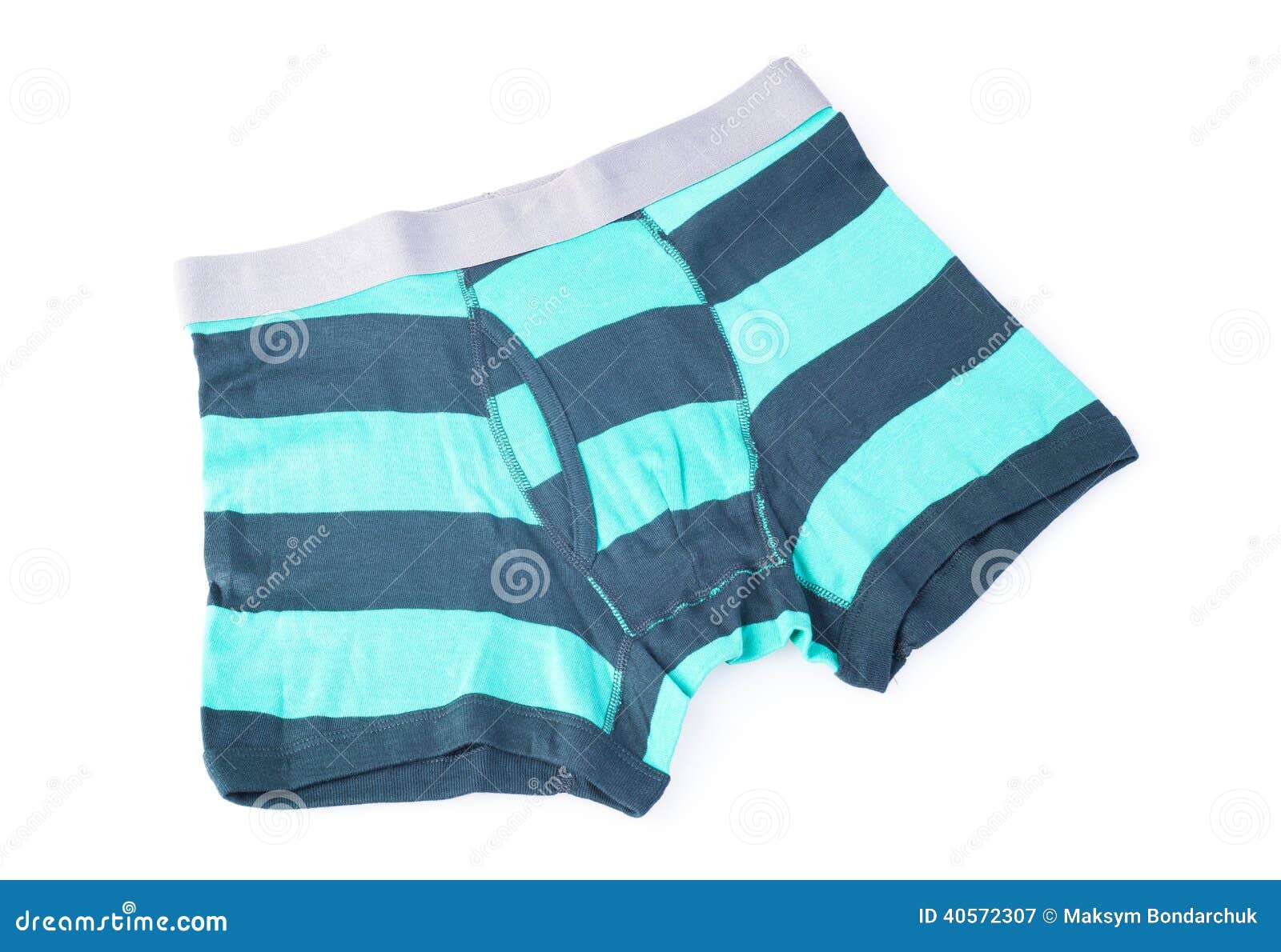 Striped Male Brief Boxers Isolated on White Stock Image - Image of ...