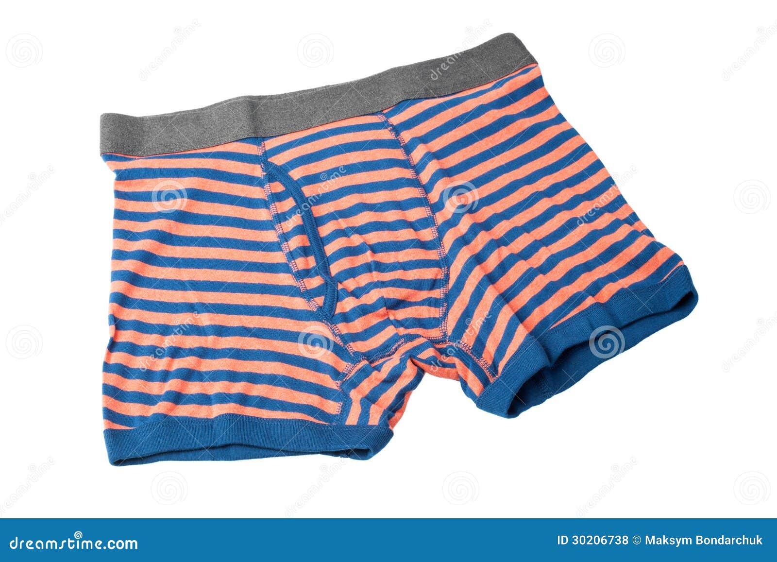 Striped Male Underwear Boxers Isolated on White Stock Photo - Image of ...