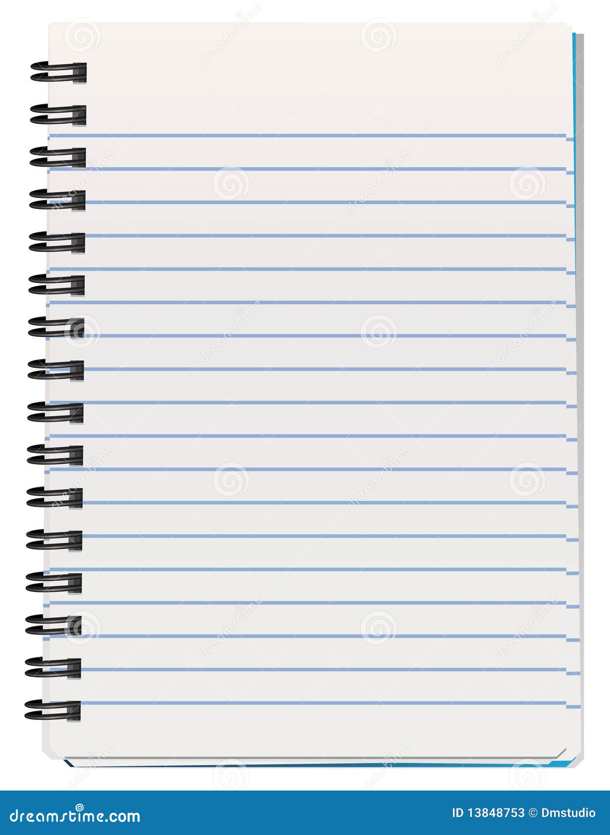Striped notepad stock vector. Illustration of business 13848753