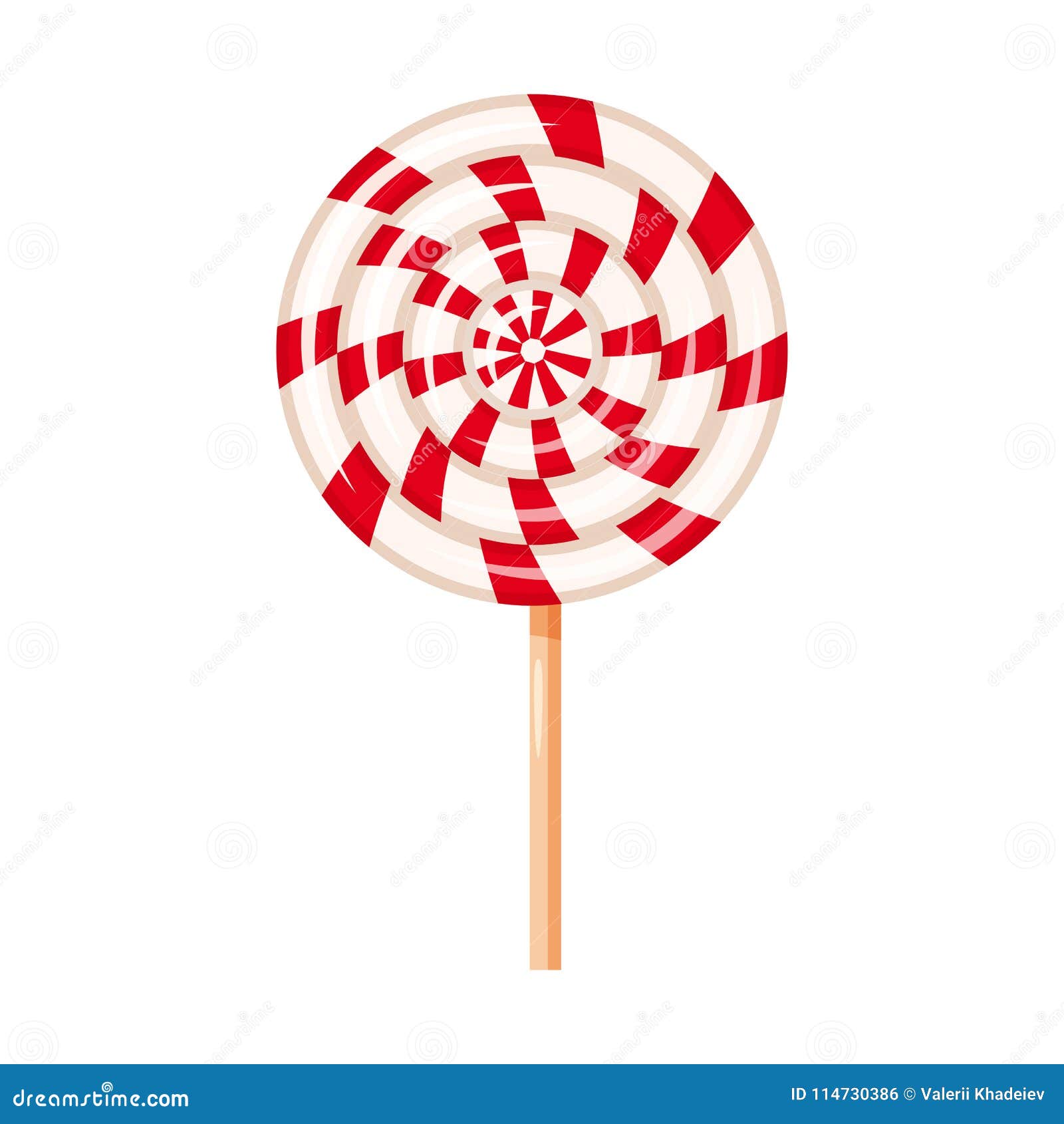 Striped Peppermint Candy, Caramel, Vector. Cartoon Style, Isolated Stock  Vector - Illustration of navidad, spiral: 114730386