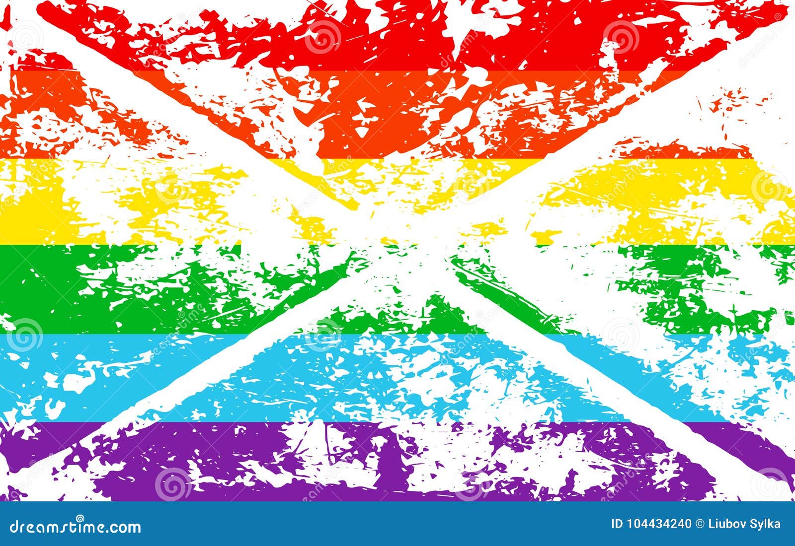 Striped Rainbow Texture Gay Pride Flag Lgbt Community Vector Symbol Gay Pride Stock Vector