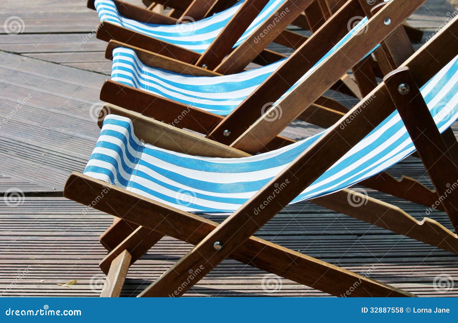 Deck chairs Striped retro stock photo. Image of pattern 32887558