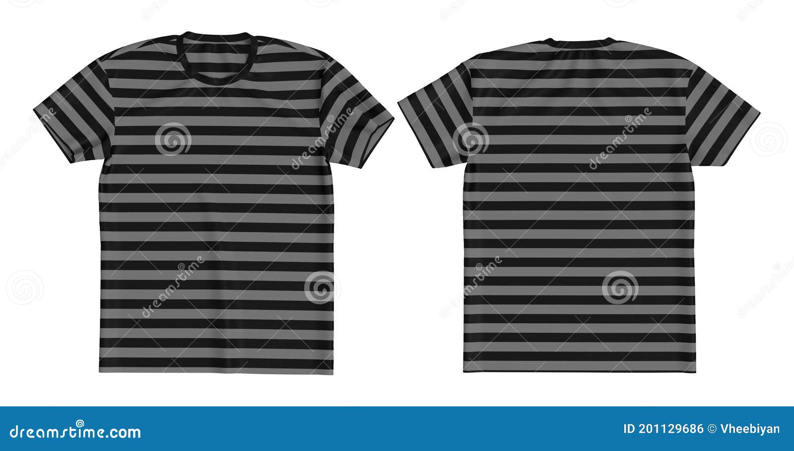Download Striped Short Sleeves T Shirt Mock Up Stock Illustration Illustration Of Neck Mockup 201129686