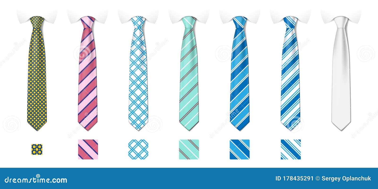 Download Striped Silk Neckties Templates With Textures Set Man Colored Tie Set Tie Mockup With Different Fashion Pattern Stock Vector Illustration Of Male Business 178435291