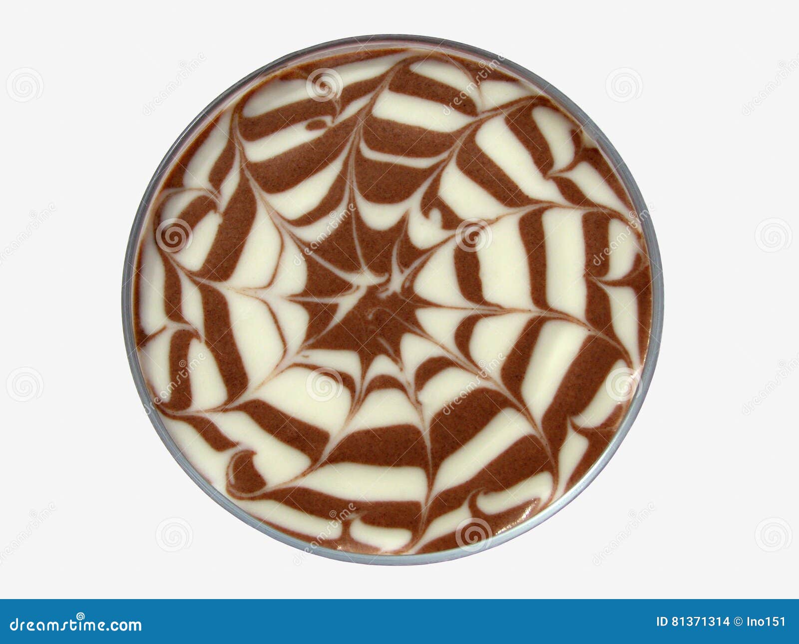 Striped Sour Cream Jelly, Top View Stock Photo Image of intricate