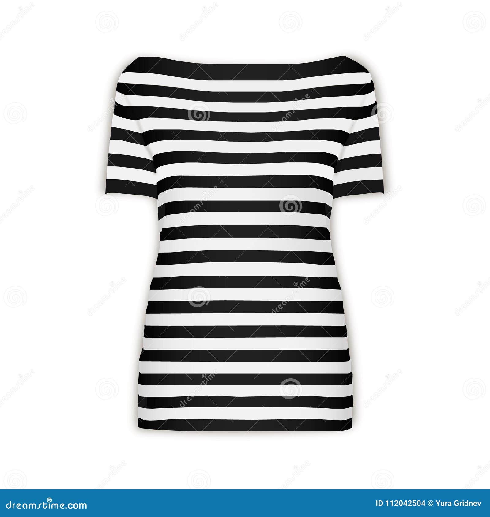 Striped T-shirt on White Background.Vector Illustration Stock Vector ...