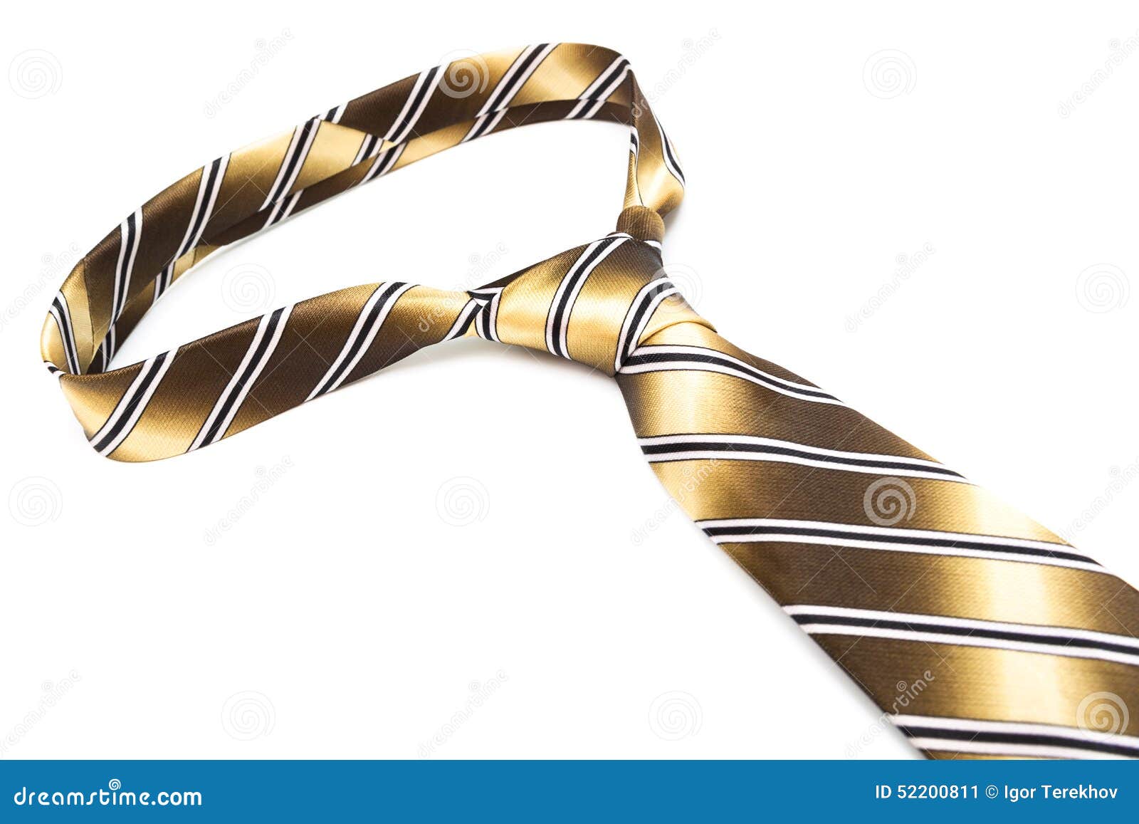 Striped tie with knot stock image. Image of wear, striped 52200811