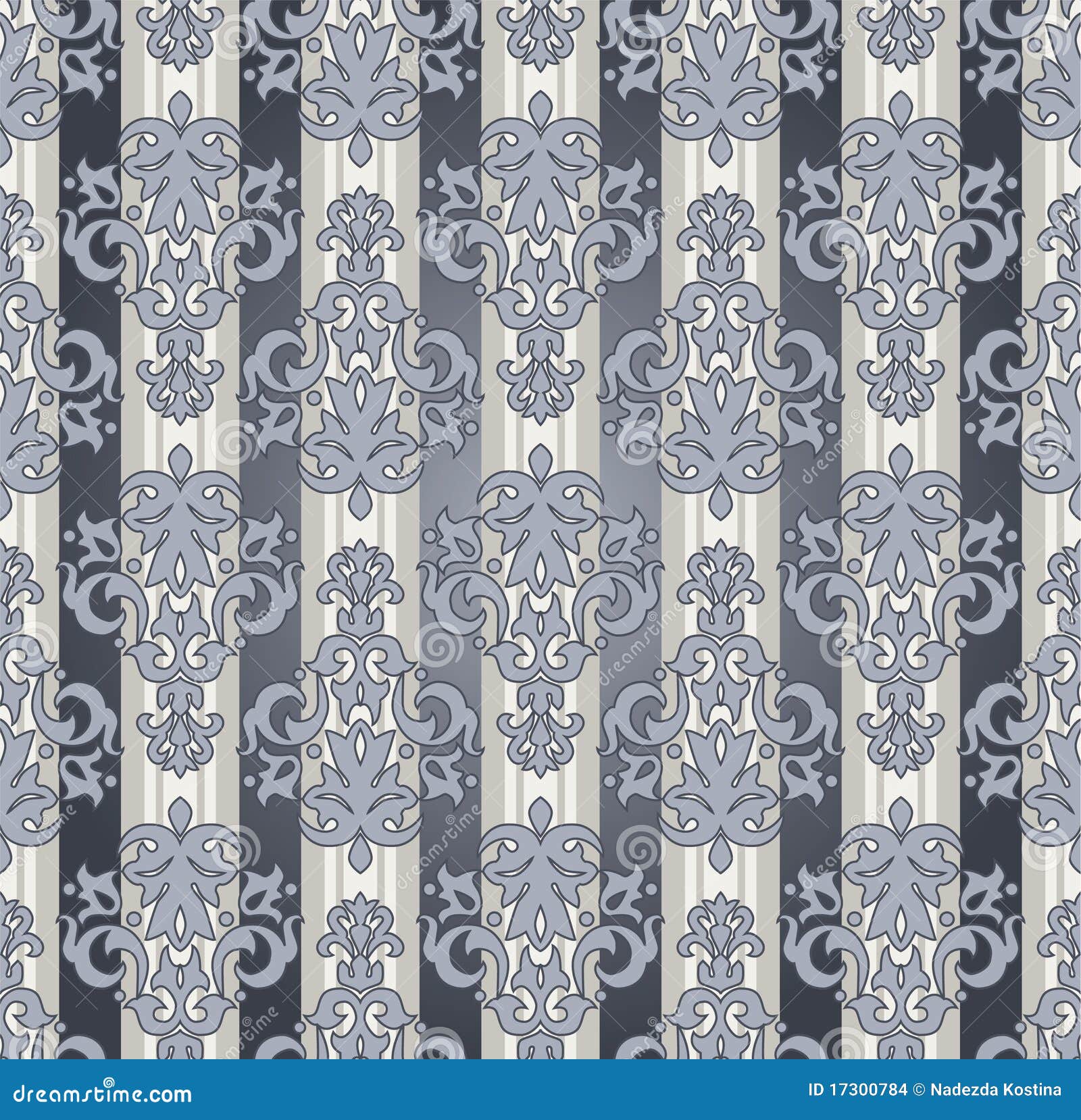 Striped wallpaper pattern stock vector. Illustration of ornate 17300784