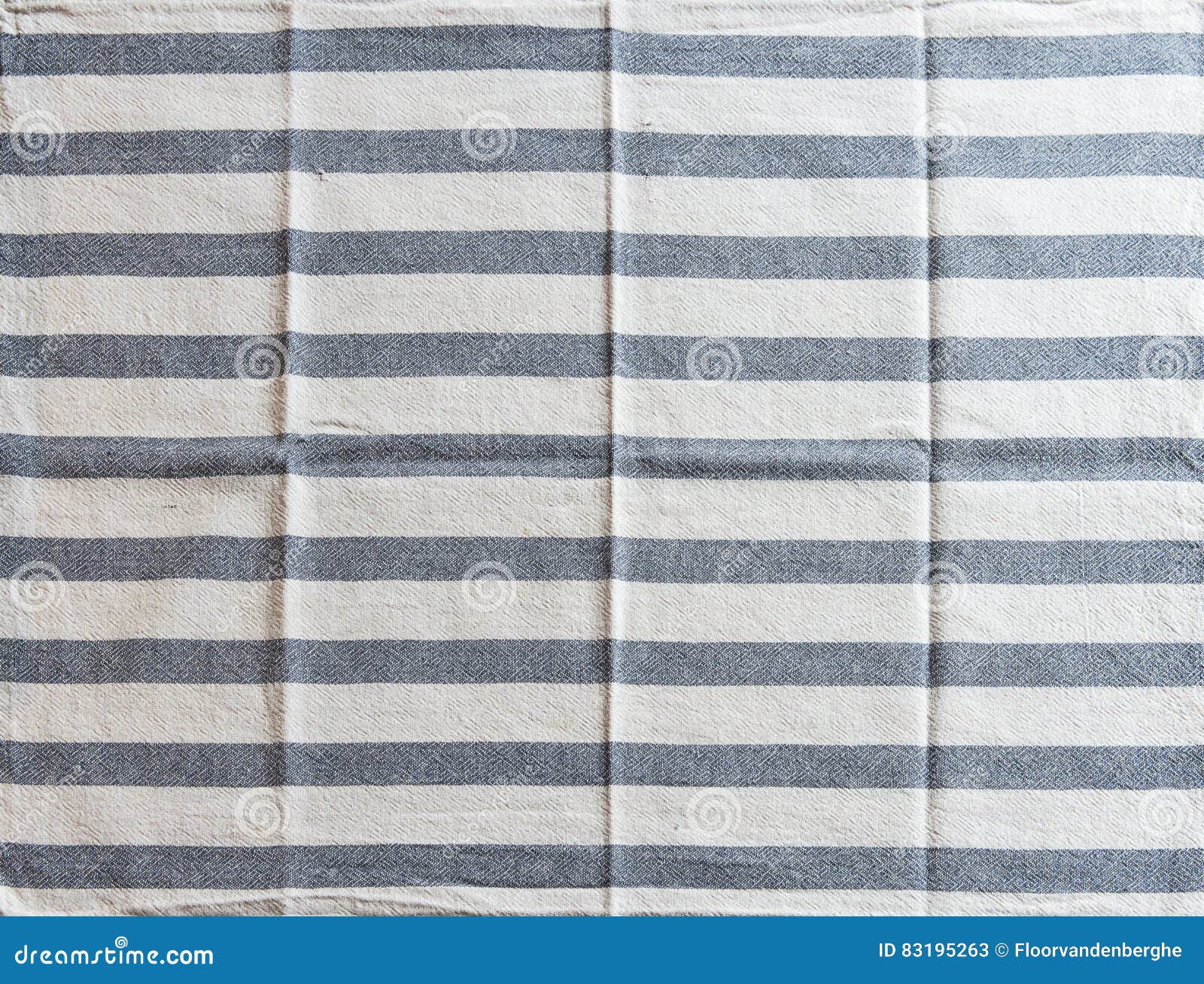 Striped White Kitchen Towel with Blue Texture Stock Image Image of
