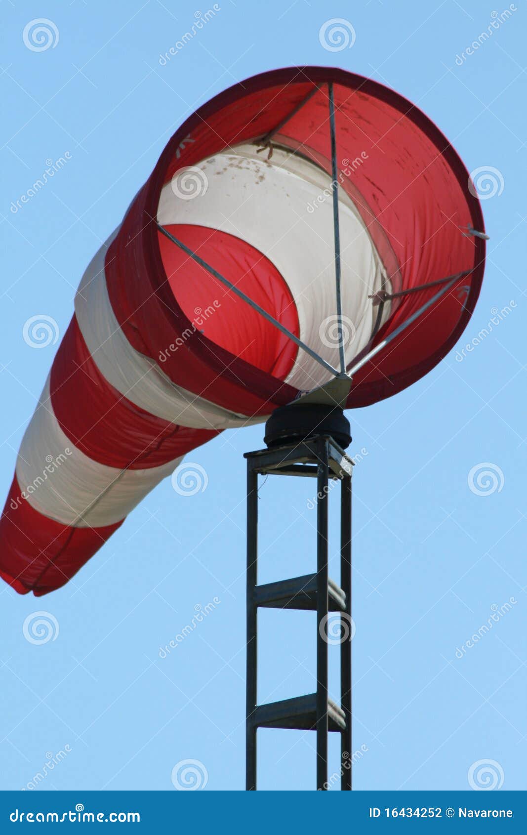 Striped windsock stock photo. Image of closeup, transportation 16434252