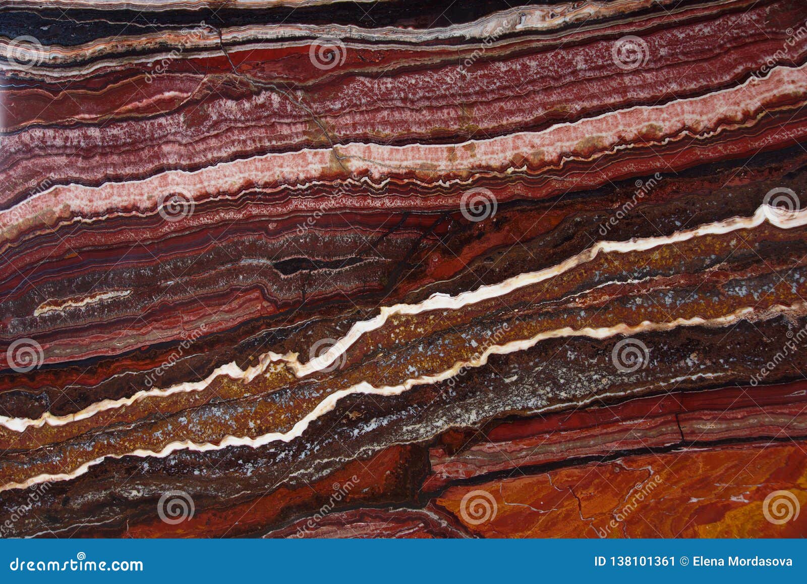 stripes on the background of natural onyx stone, red color, onice fantastico