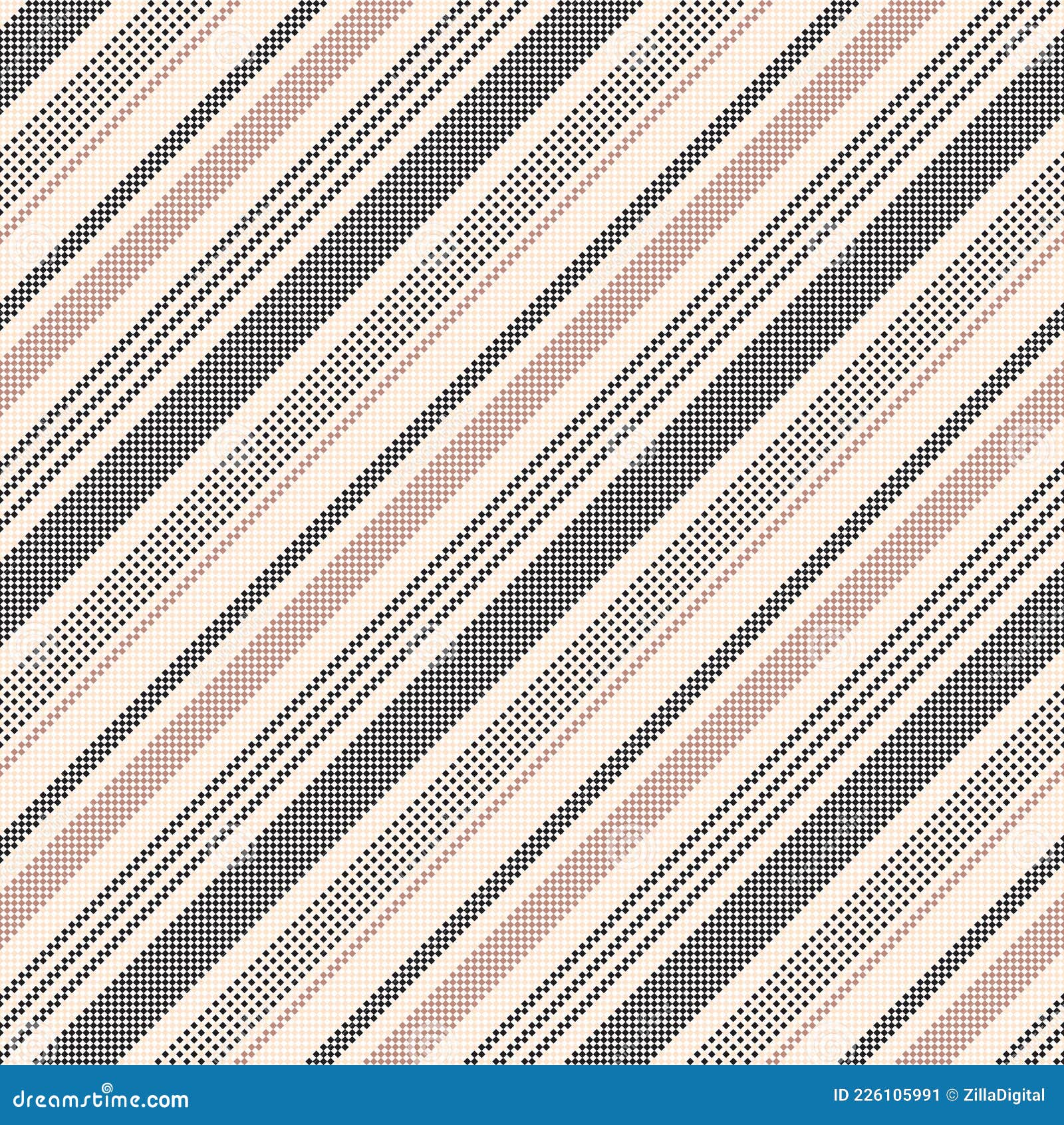 stripes pattern. textured bayadere pixel  in pink, black, beige. seamless diagonal background for spring summer autumn dress