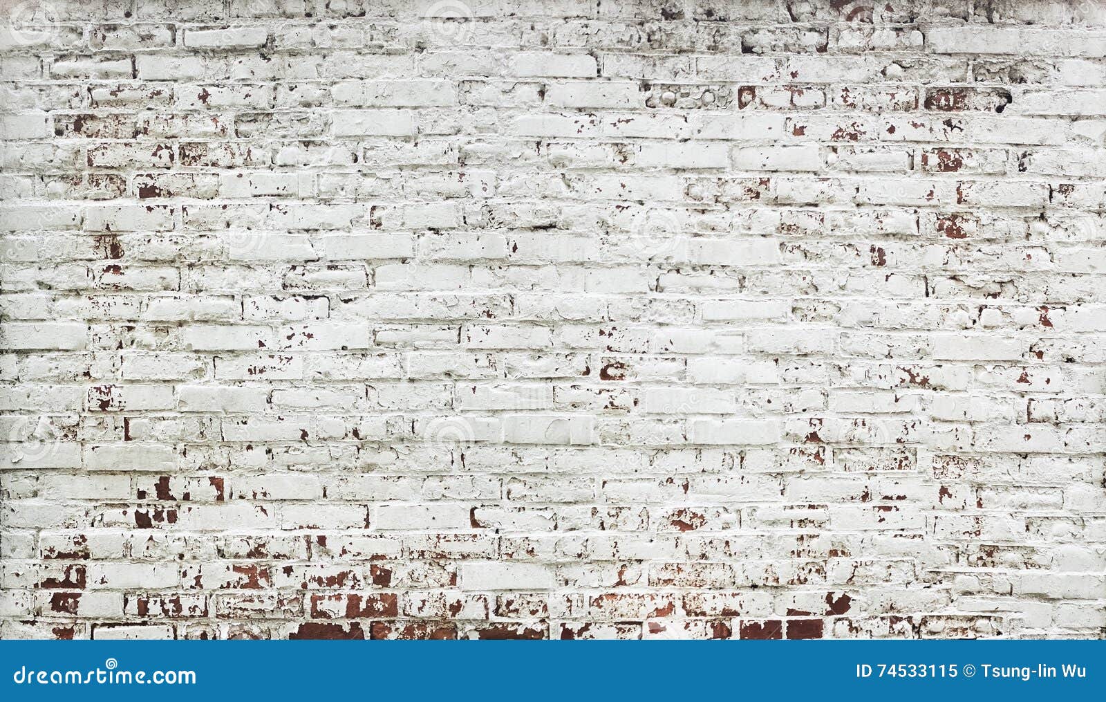 Stripped Bricks Red Wall with Paint in White Stock Image Image of