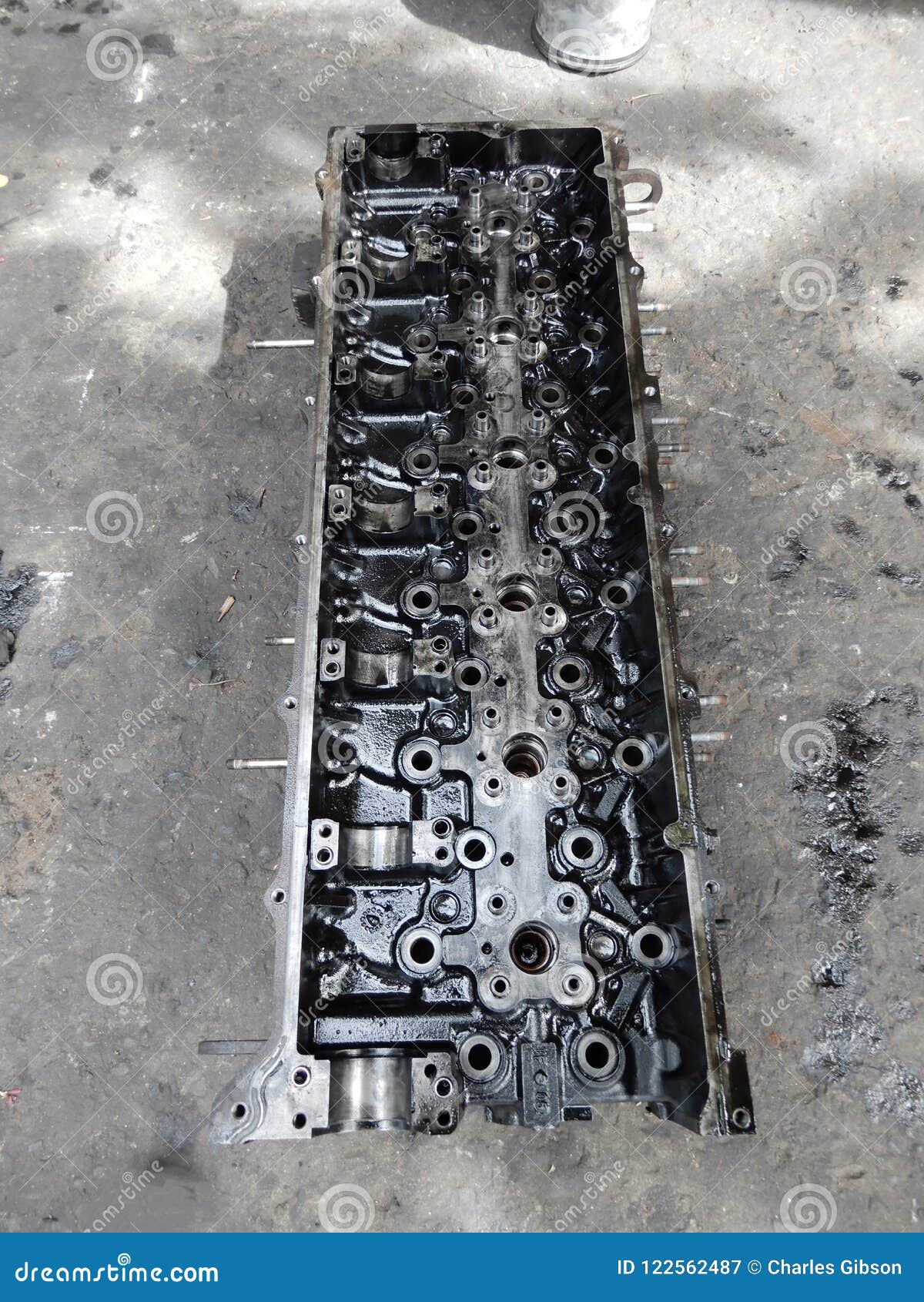 Stripped cylinder head stock image. Image of 122562487