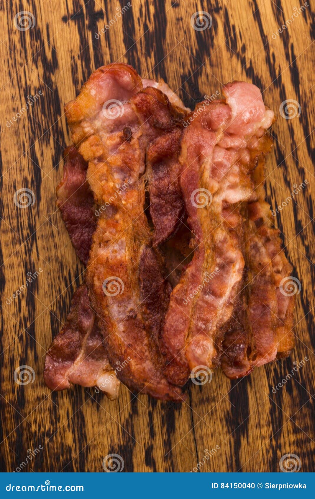 Strisce Di Pancetta Affumicata Cucinate Fotografia Stock Immagine di