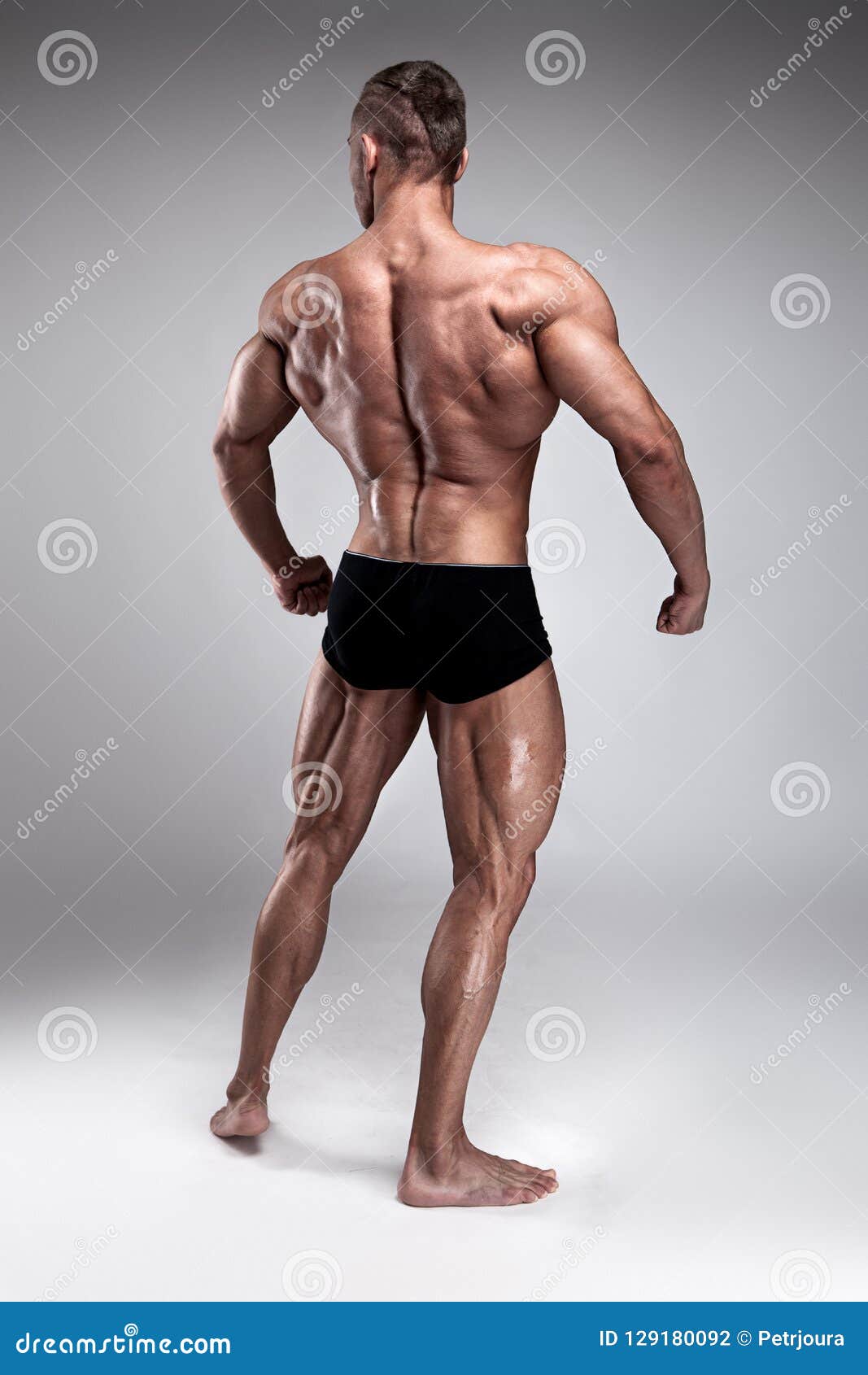 male fitness model back