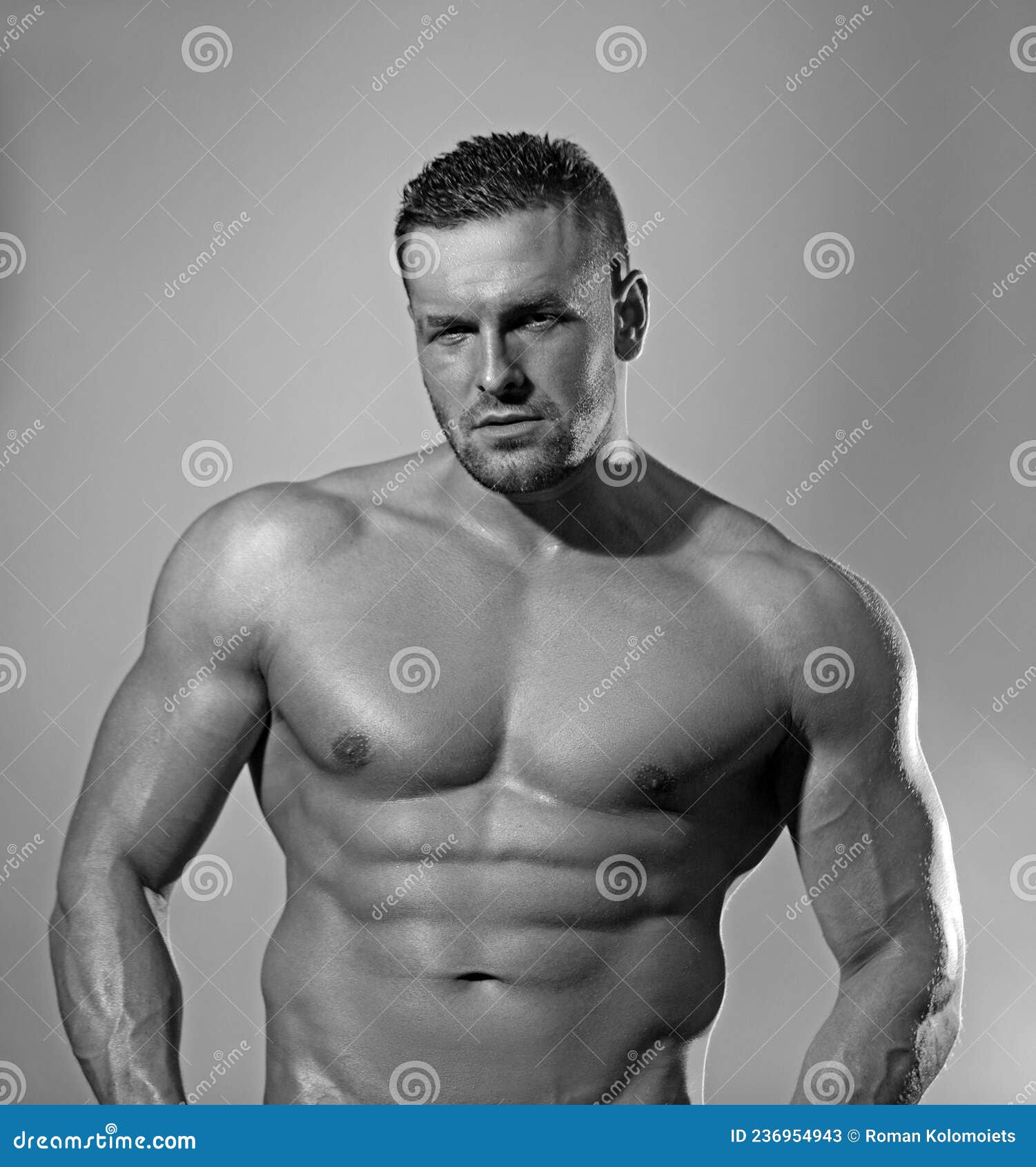 Strong Athletic Man Fitness Model Torso Showing Six Pack Abs Stock Image Image Of Healthy
