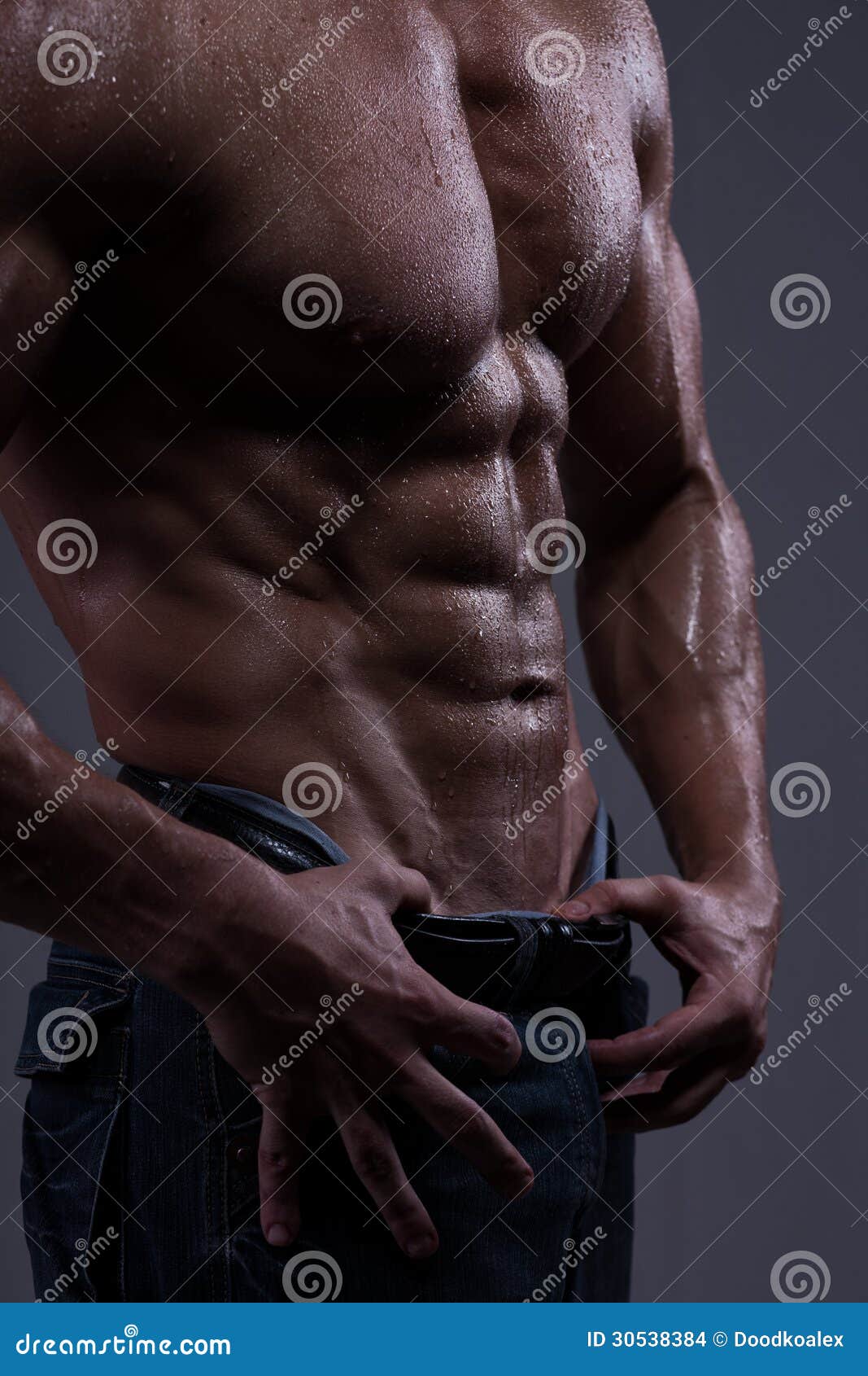 strong athletic man torso