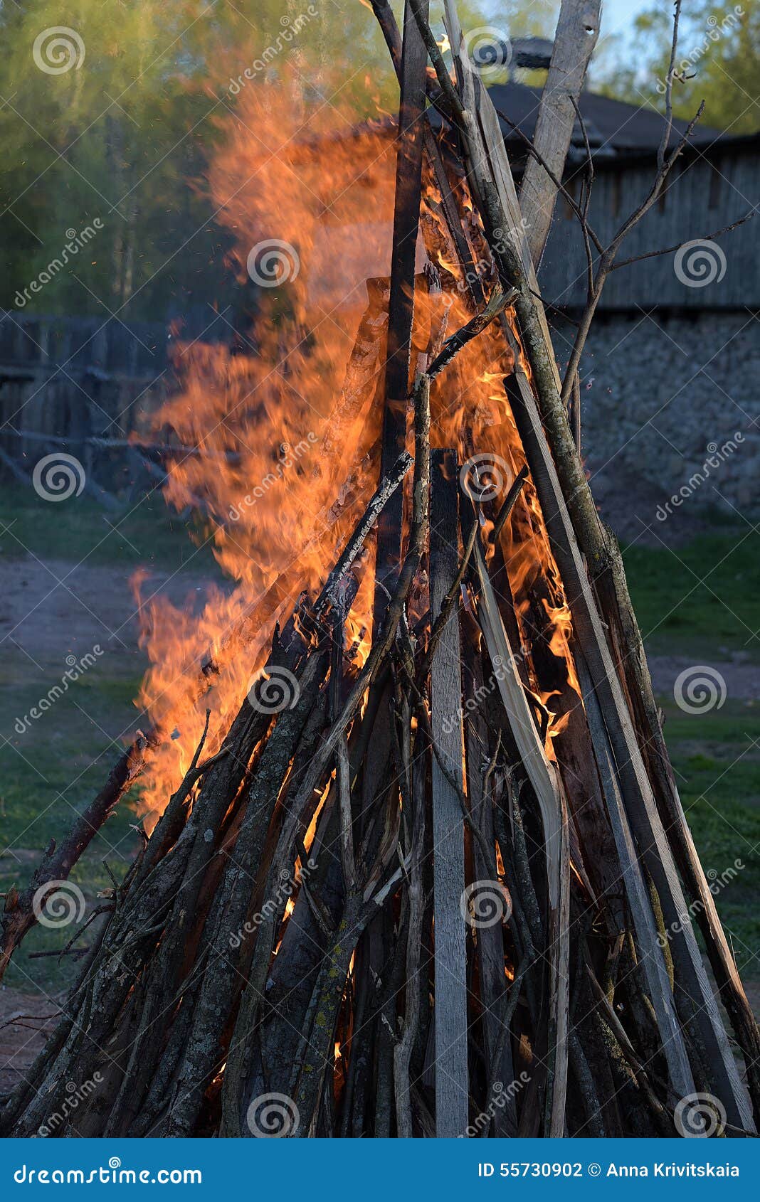 Strong fire flames stock photo. Image of camp, ablaze 55730902