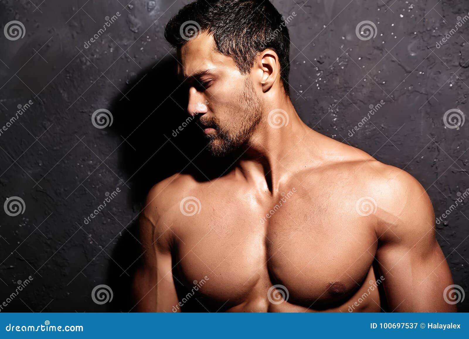Strong Healthy Handsome Athletic Man Stock Image - Image of caucasian ...