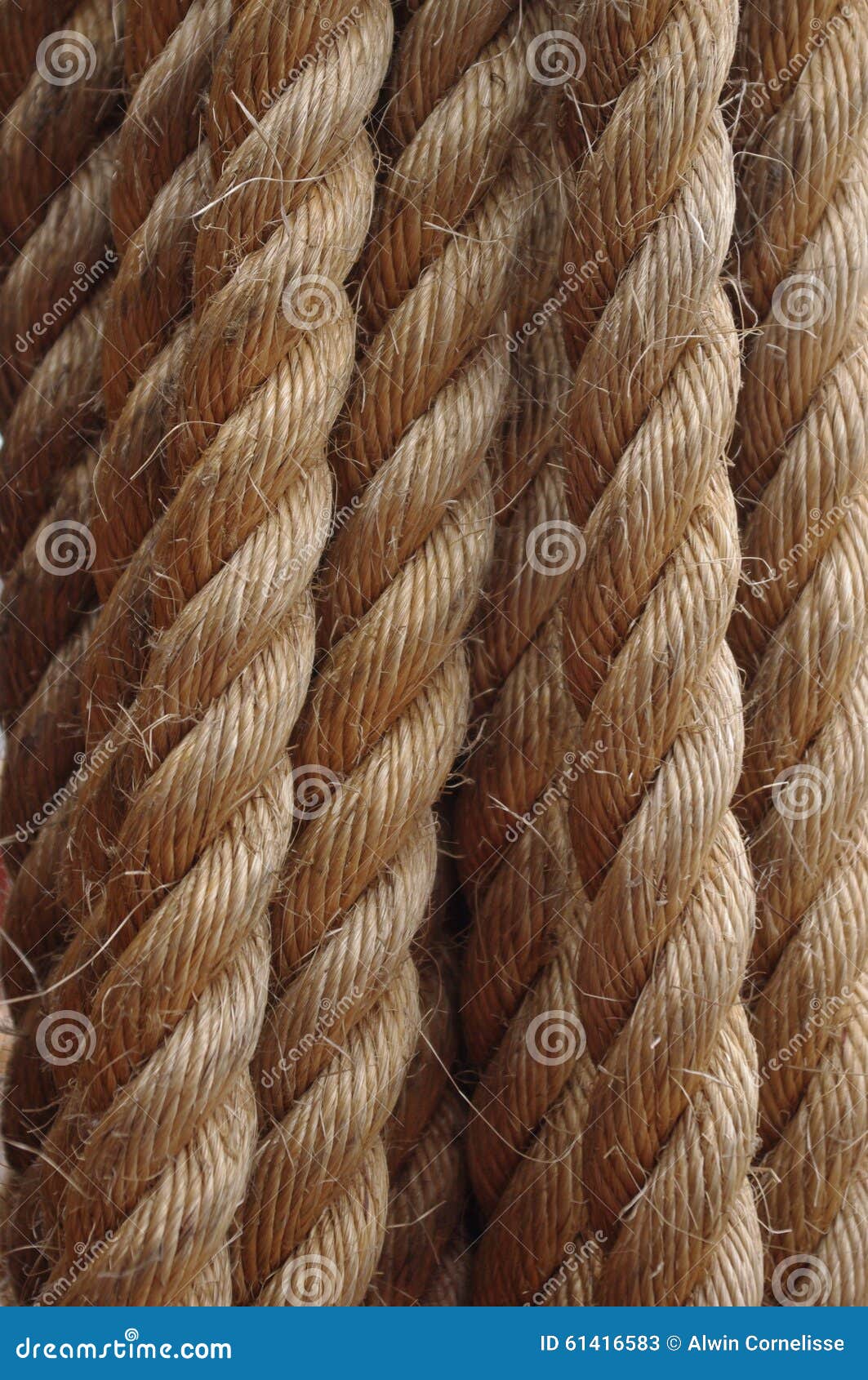 Strong, Hemp Rope, Cord or Line, with Rough Fiber, Made of Jute