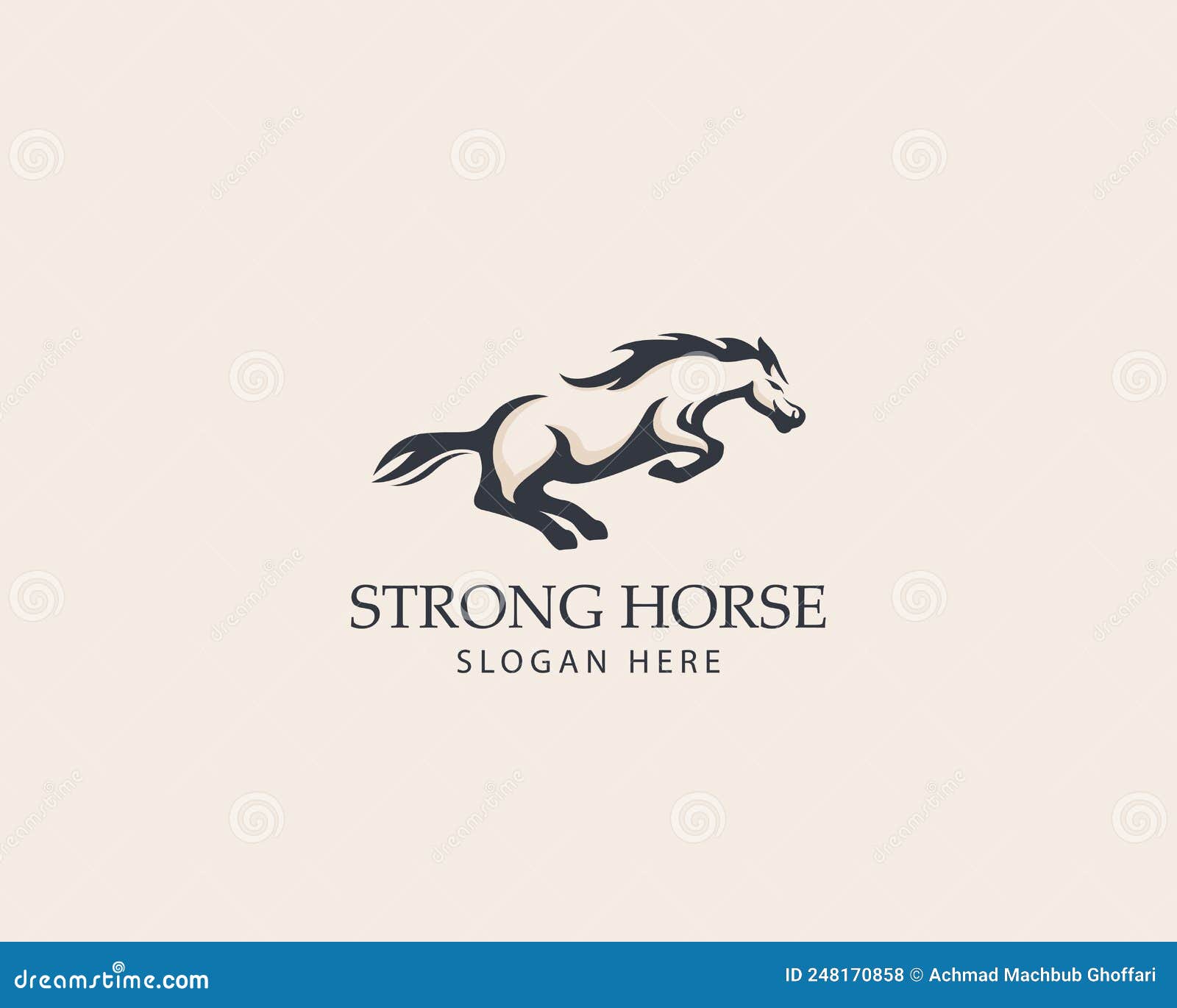 Strong Horse Logo Run Creative Animal Stock Illustration Illustration of mustang, business