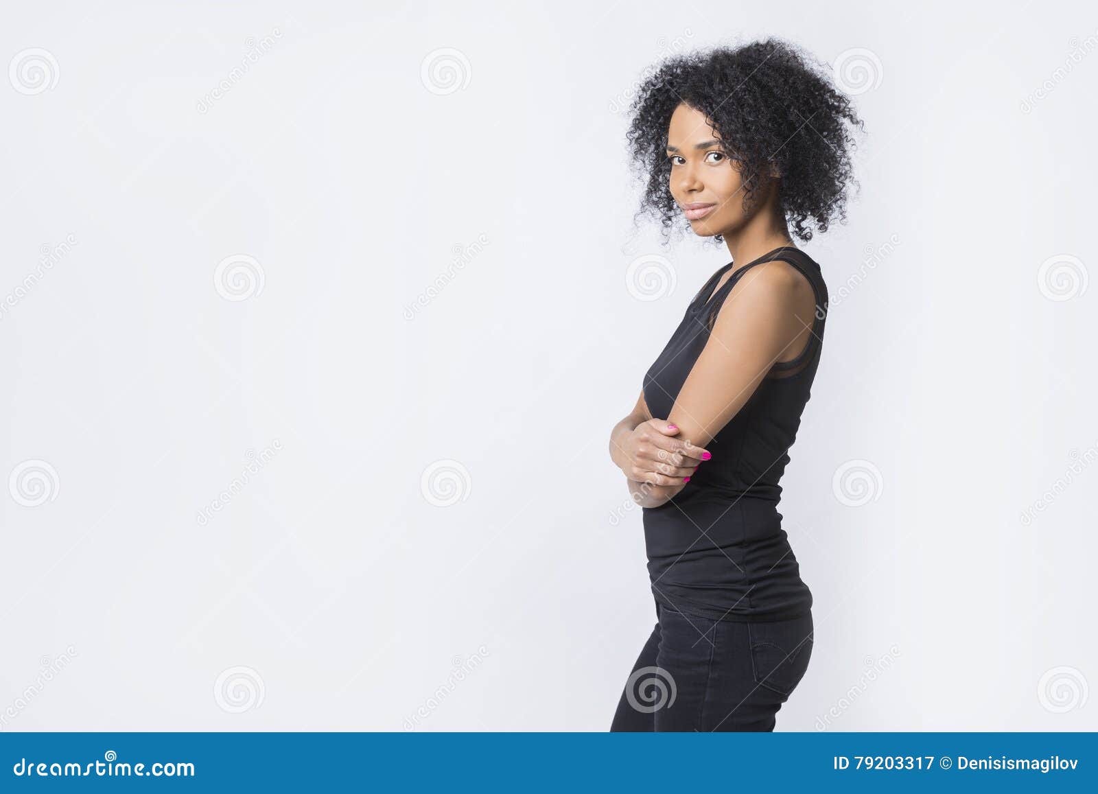 Side Pose Woman Posing Camera Stock Photo 361193219 | Shutterstock