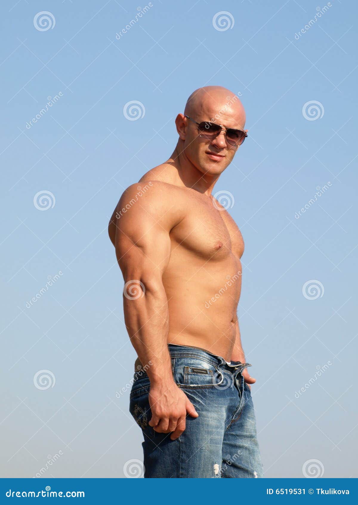 Free Bare Nudist - Strong man with nude torso stock image. Image of attractive - 6519531