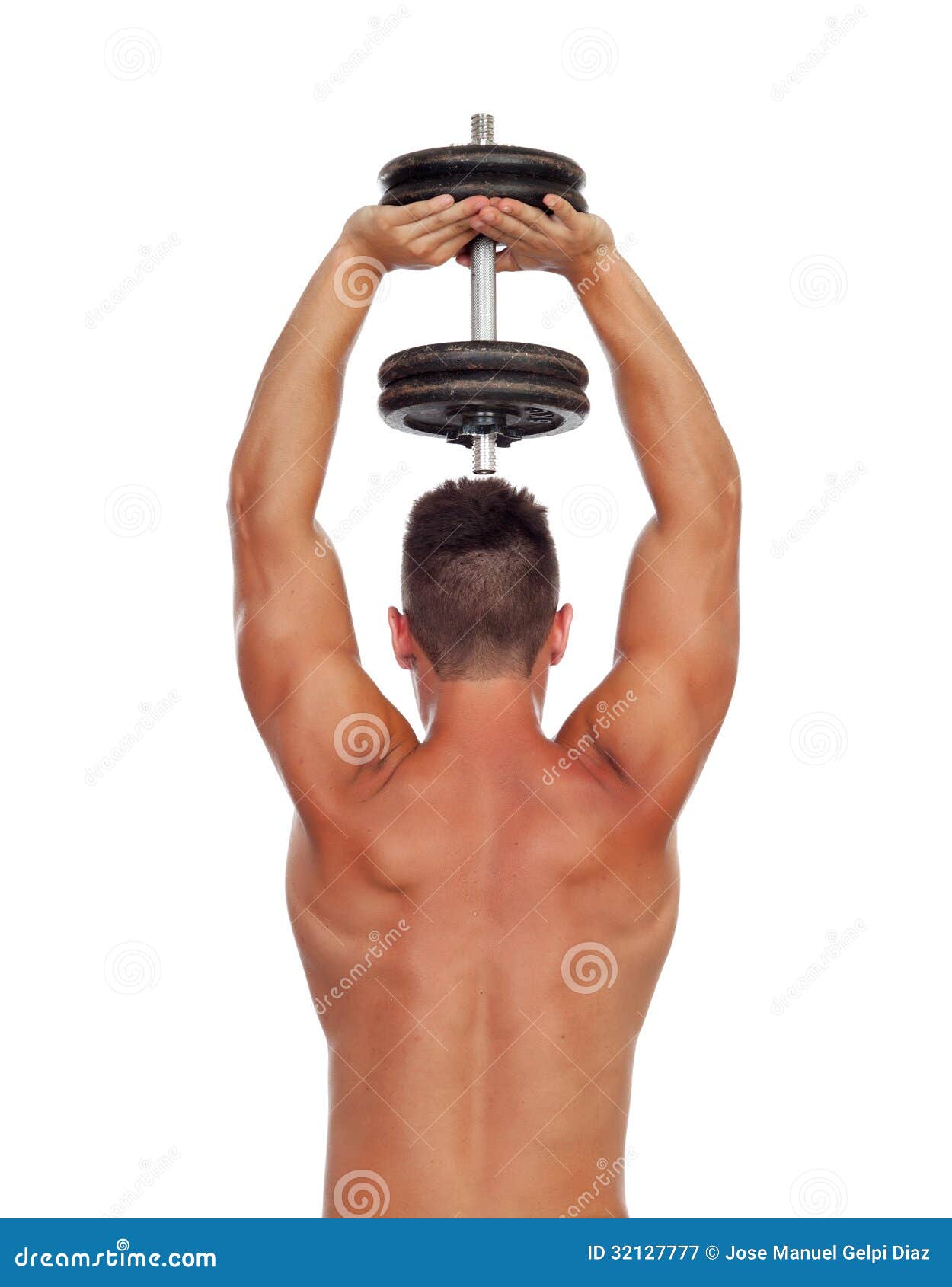 What are some back exercises using dumbbells?