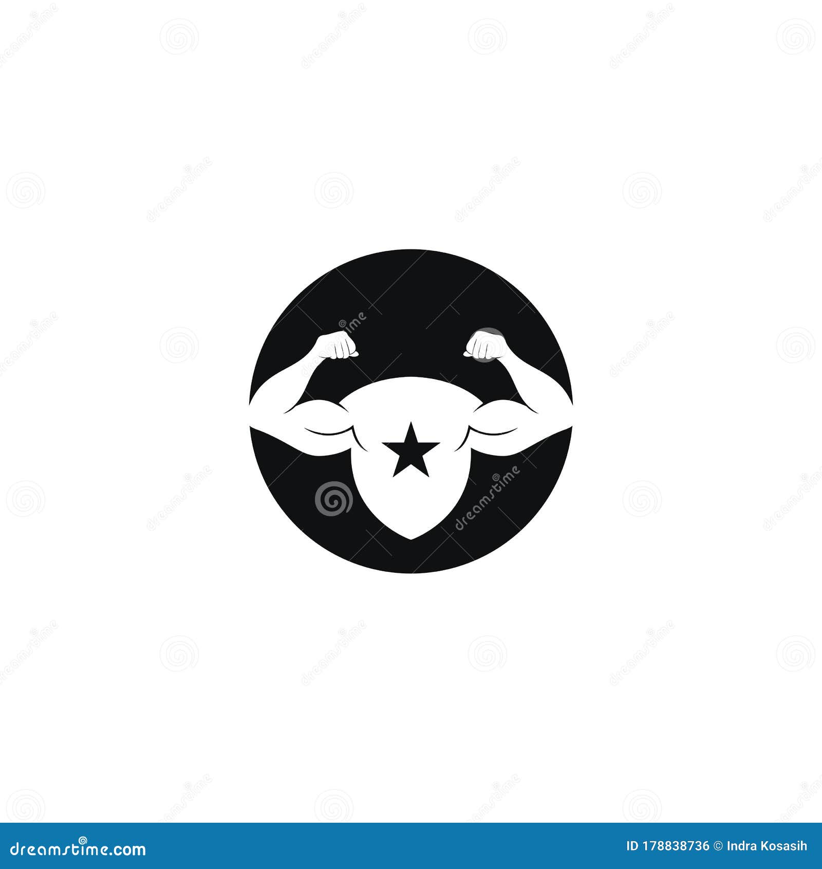 Strong Man Vetor Icon Logo for Fitness Centre or Bodybuilder ...