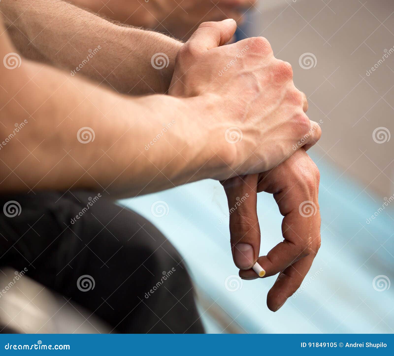 Strong Men`s Arms with Veins Stock Image Image of muscle, veins 91849105