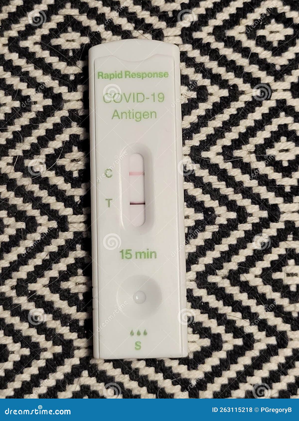 Strong Positive Covid Test on Home Kit Stock Photo Image of strong