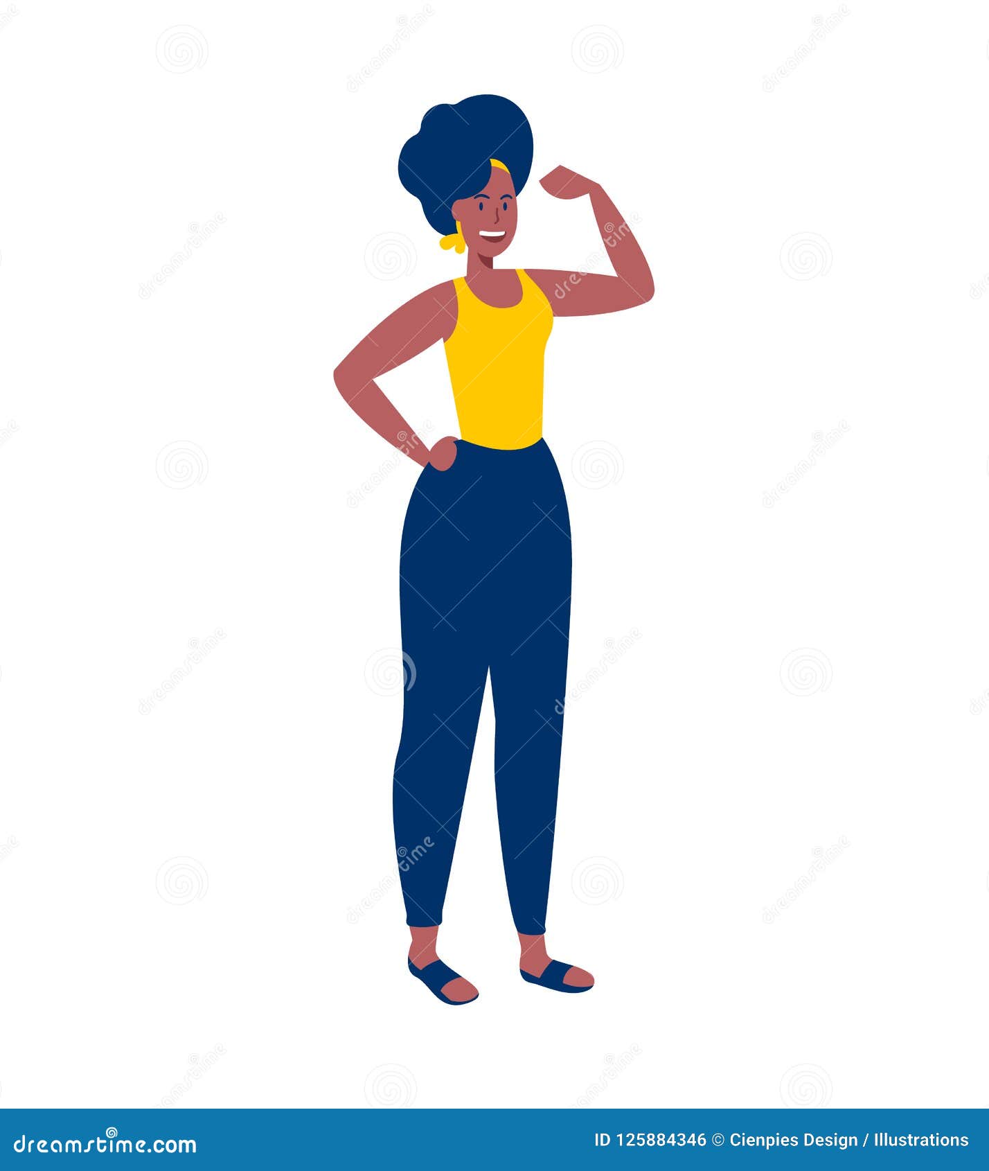 Girl power single strong empowered woman Vector Image