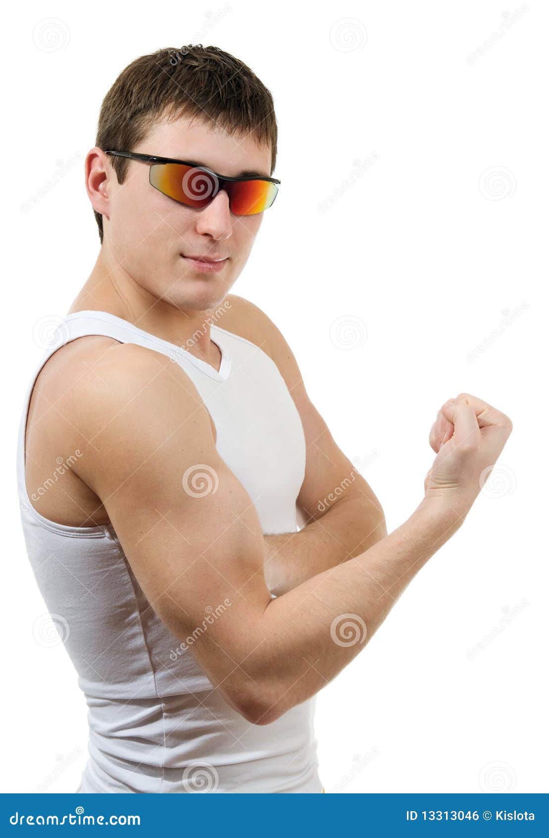 Strong Young Man with Sunglasse Stock Photo - Image of dude, attitude ...