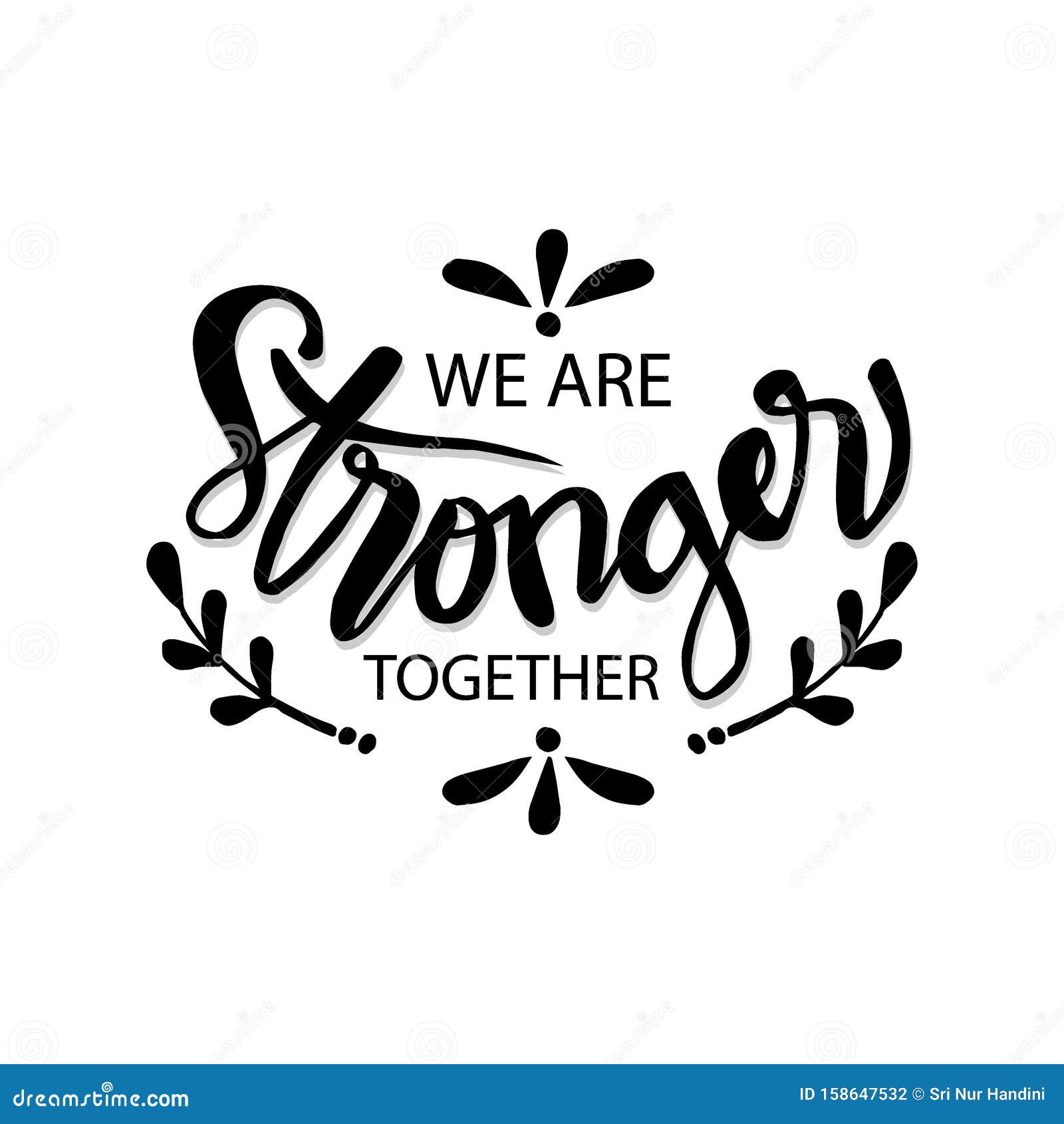 Stronger Together Lifting The Words Royalty Free Stock Image