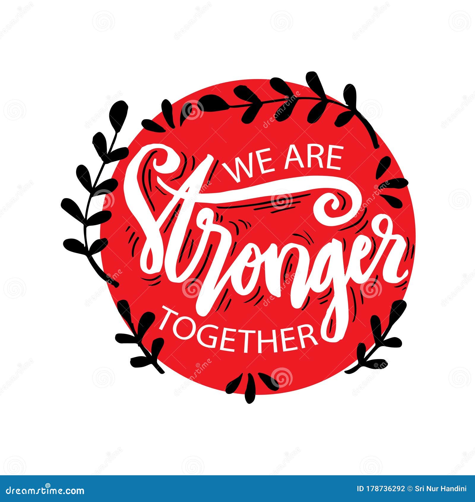 Stronger Together Lifting The Words Royalty Free Stock Image