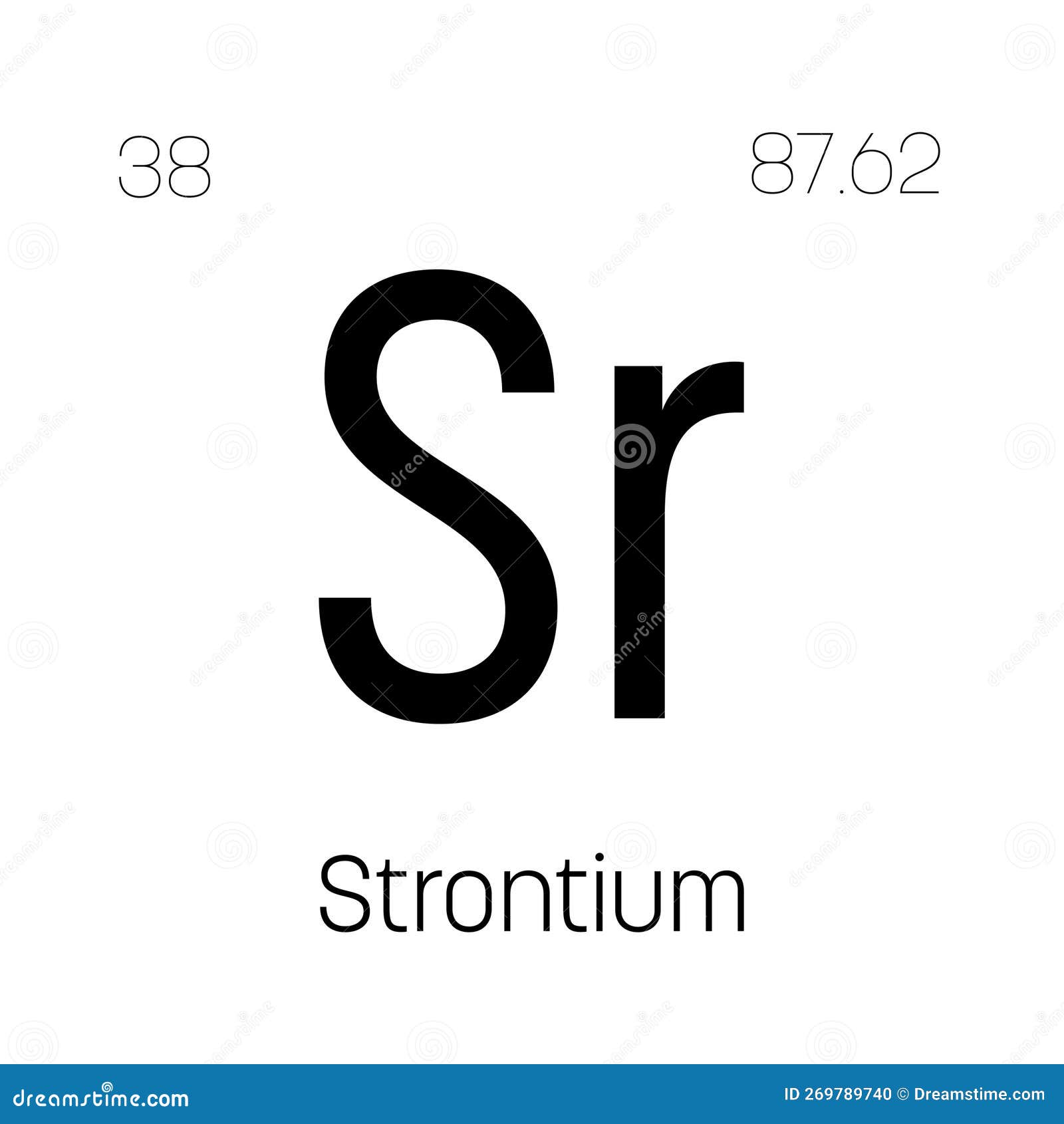 Strontium, Sr, Periodic Table Element Royalty-Free Stock Image ...