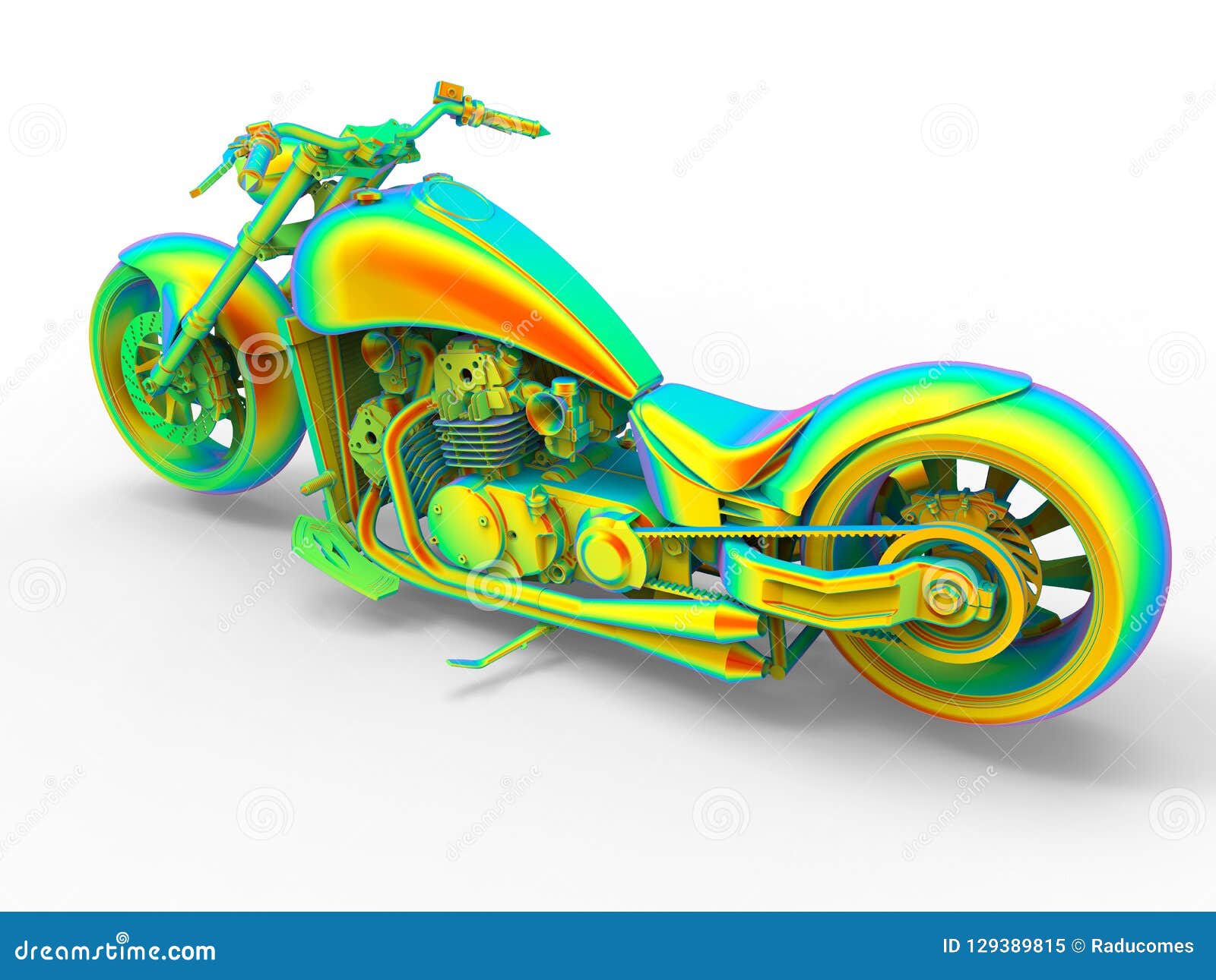 Structural Analysis of a Motorcycle Stock Illustration Illustration