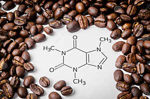 Caffeine Structural Chemical Formula Stock Photo CartoonDealer 
