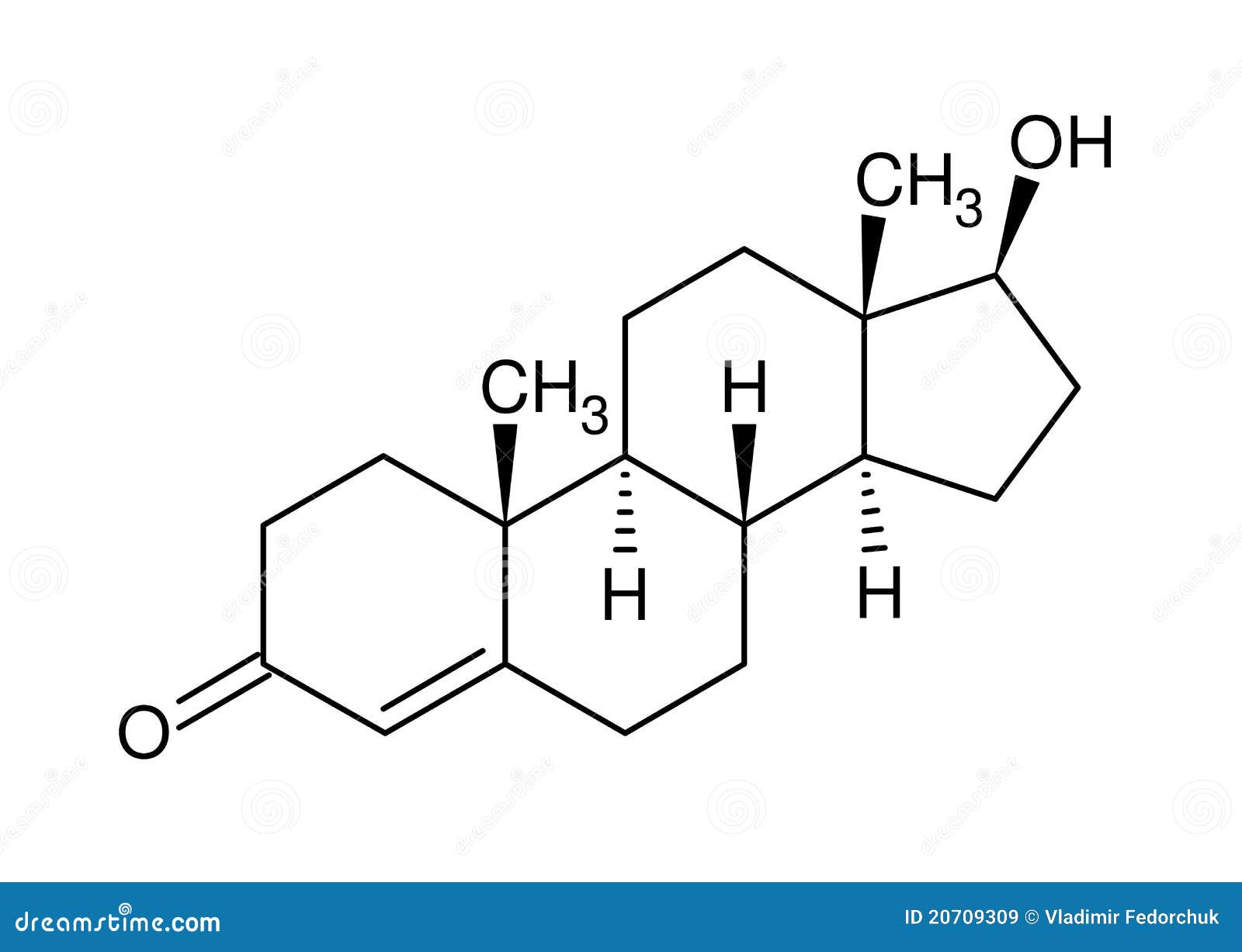 Structural Formula Of Testosterone Royalty Free Stock Images Image