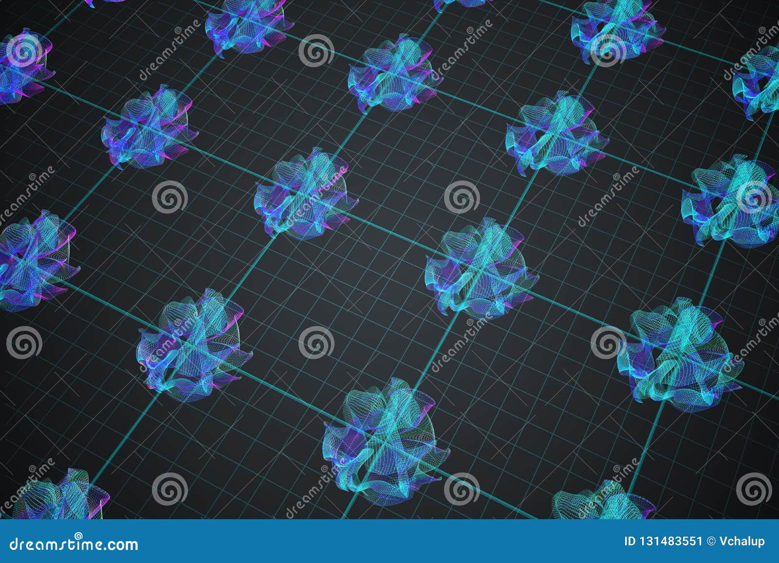 structure of extra dimensions in string theory in physics. 3d rendered .