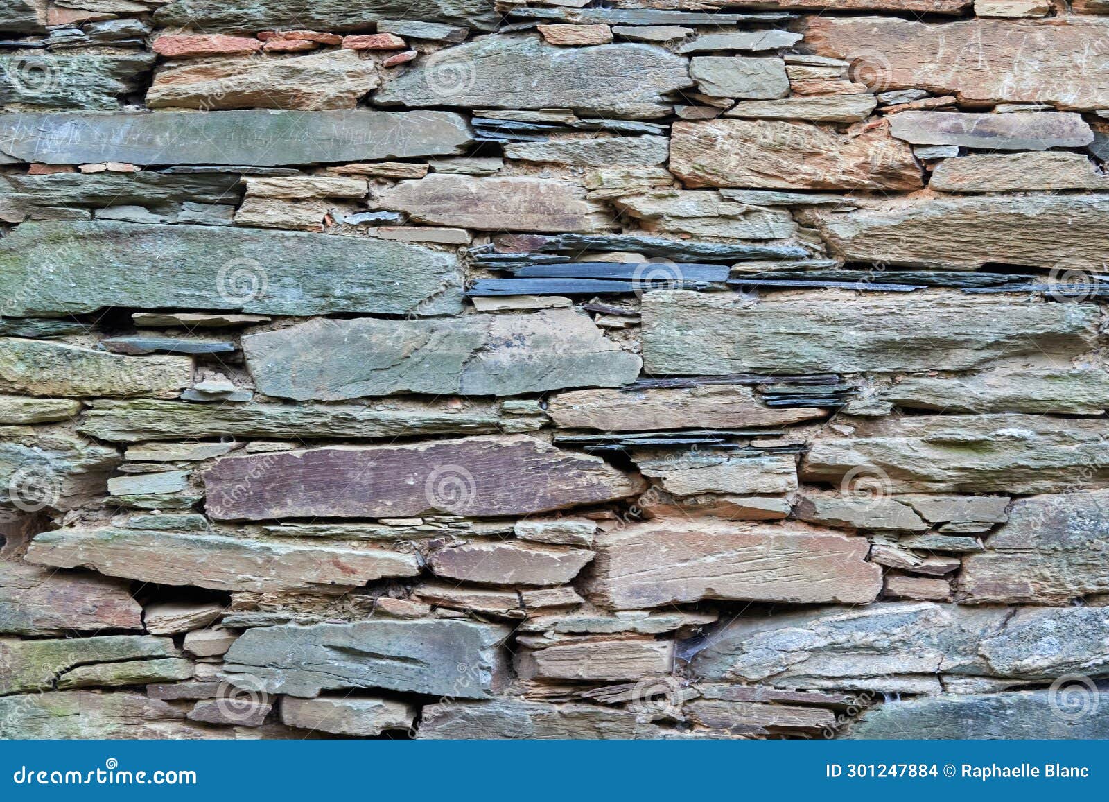 Structure Layout of a Stone Wall in Portugal Stock Photo Image of