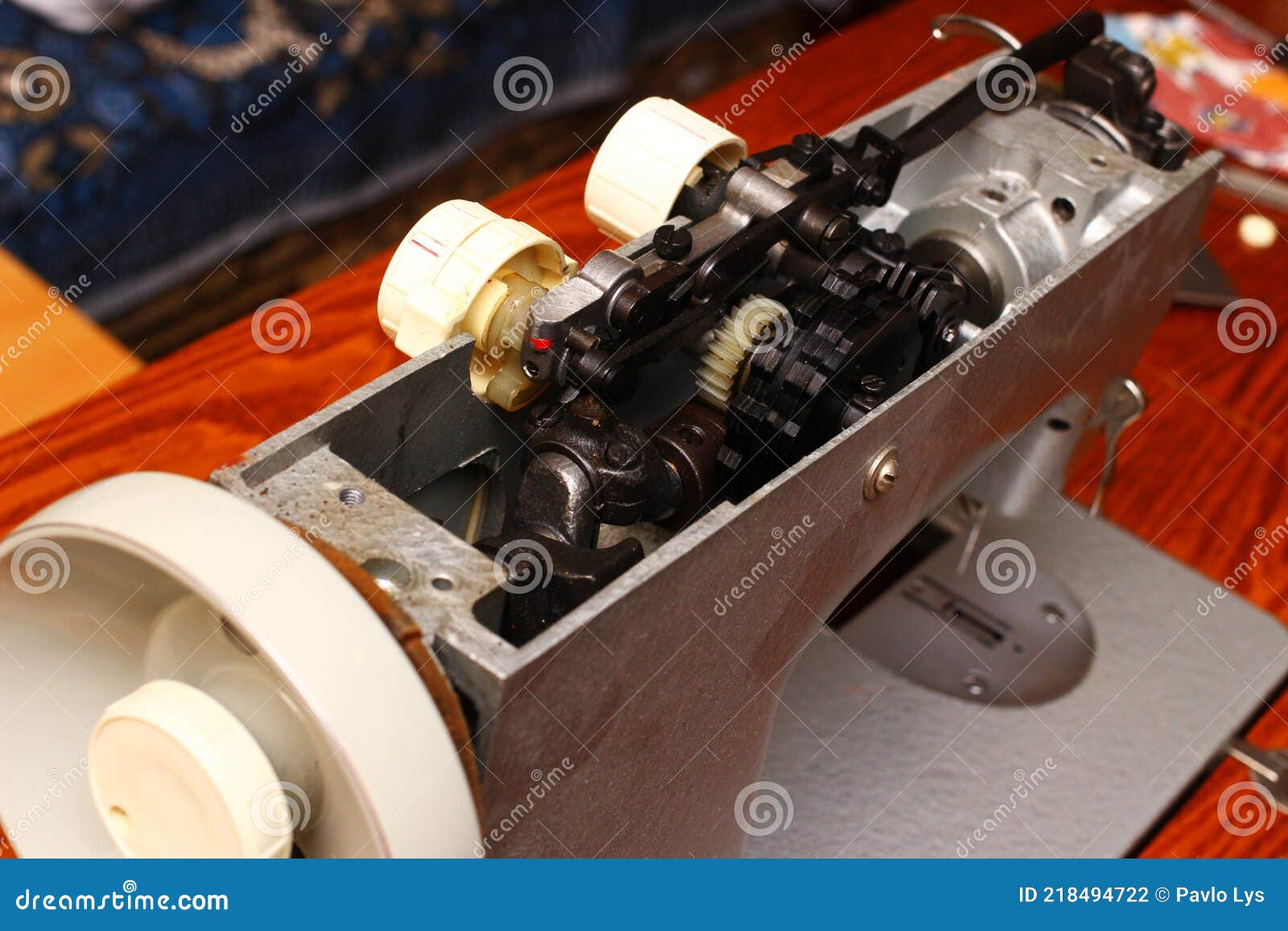 Structure and Mechanism of the Sewing Machine Stock Photo - Image of