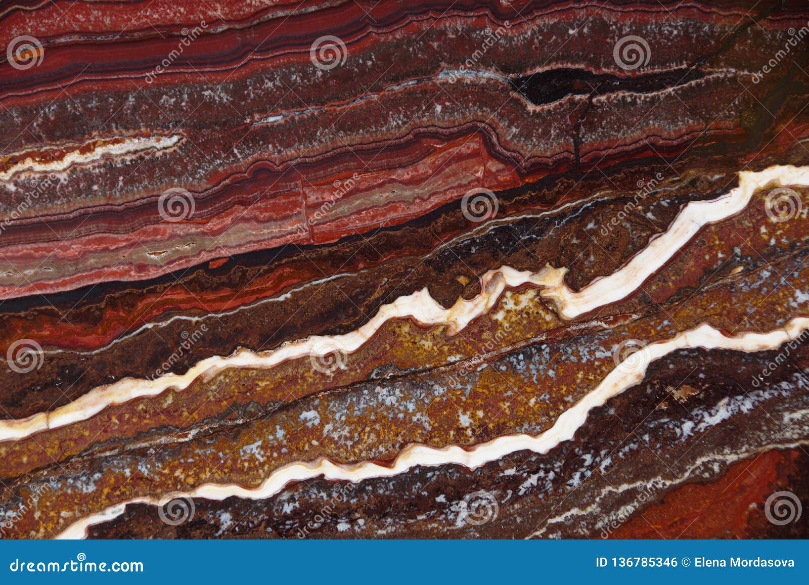 the structure of onyx, a bright red color with dark streaks and waves, is called onyx fantastico