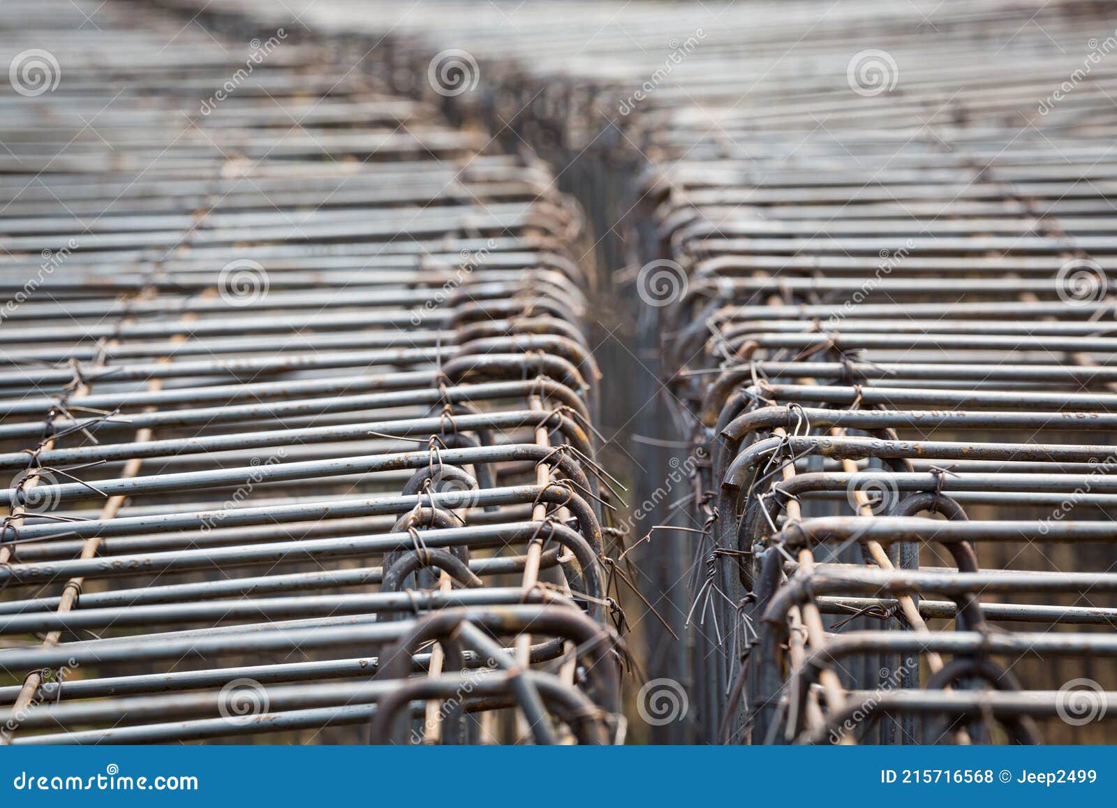 Structure of steel bar. stock photo. Image of fence 215716568