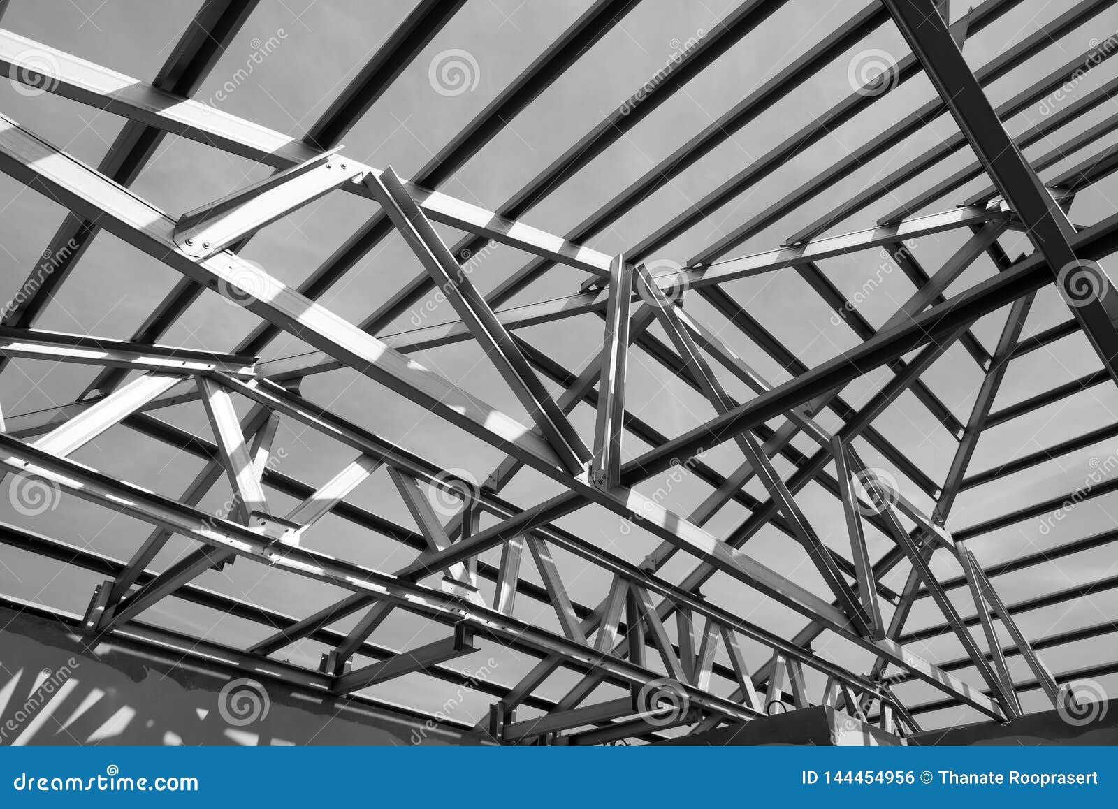 Structure Of Steel Roof Frame Stock Photo Image Of Precast