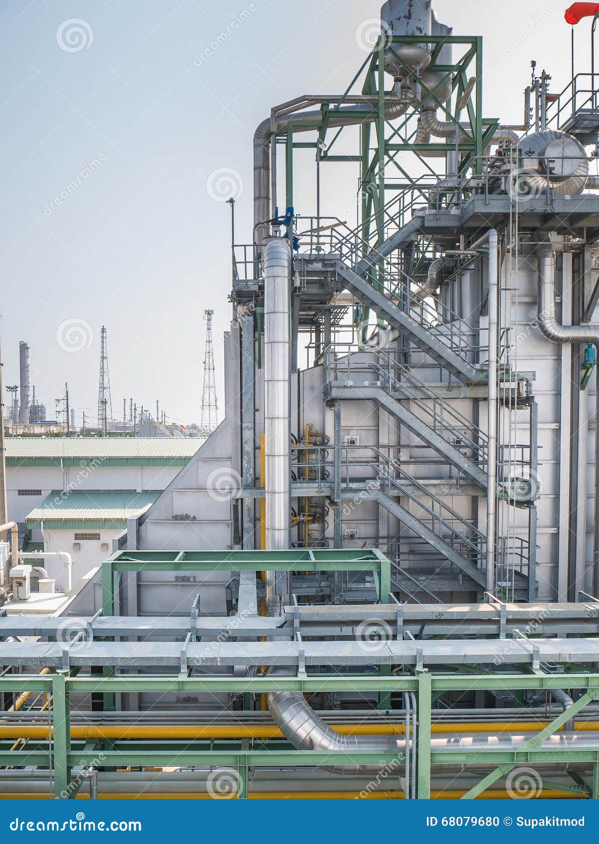 Structure of Turbine Tower of Power Generator Plant Stock Photo - Image
